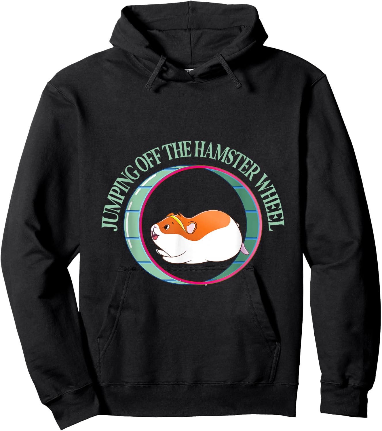 Jumping Off The Hamster Wheel - Hamsters Hoodie - Hoodie | Black