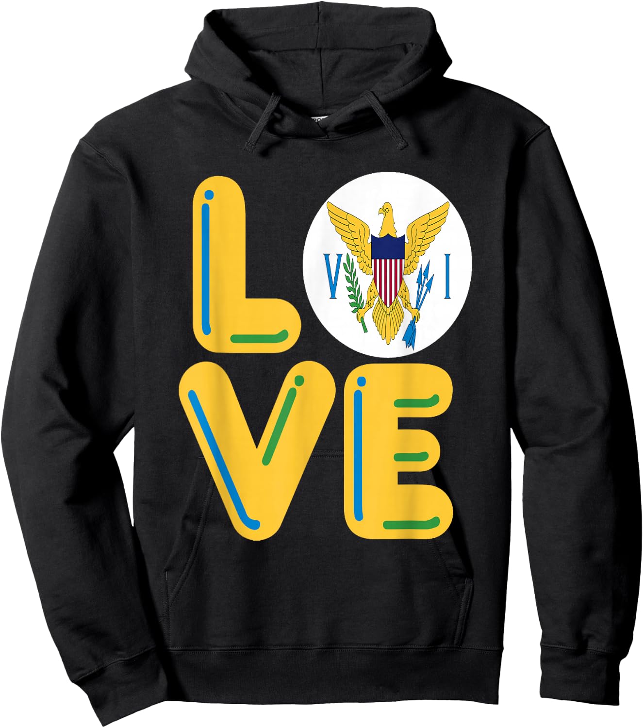 LOVE - Virgin Islands Hoodie - Hoodie | Black