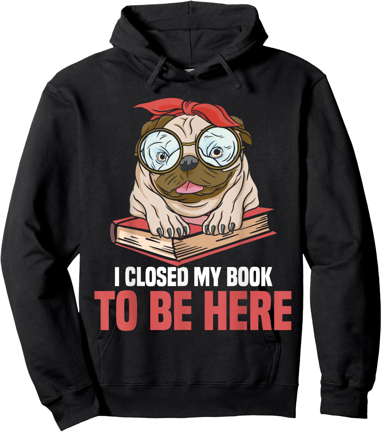 Bookworm Reading Reader I Closed My Book To Be Here Book Dog Women Kids Hoodie - Hoodie | Black