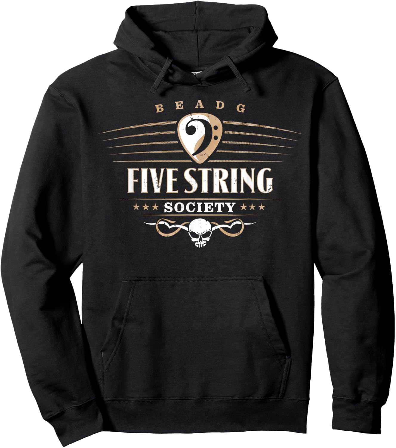 Five String Society for 5 String Bass Guitar Players Hoodie - Hoodie | Black