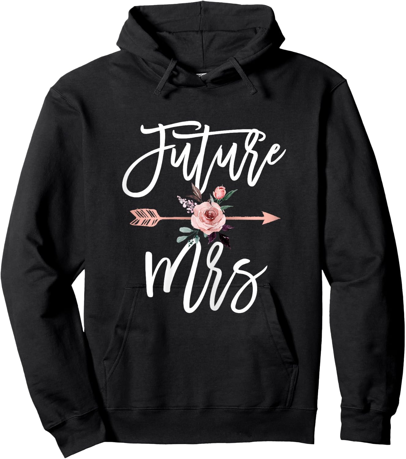 Future Mrs Soon To Be Bride Getting Ready for Marriage Cute Hoodie - Hoodie | Black