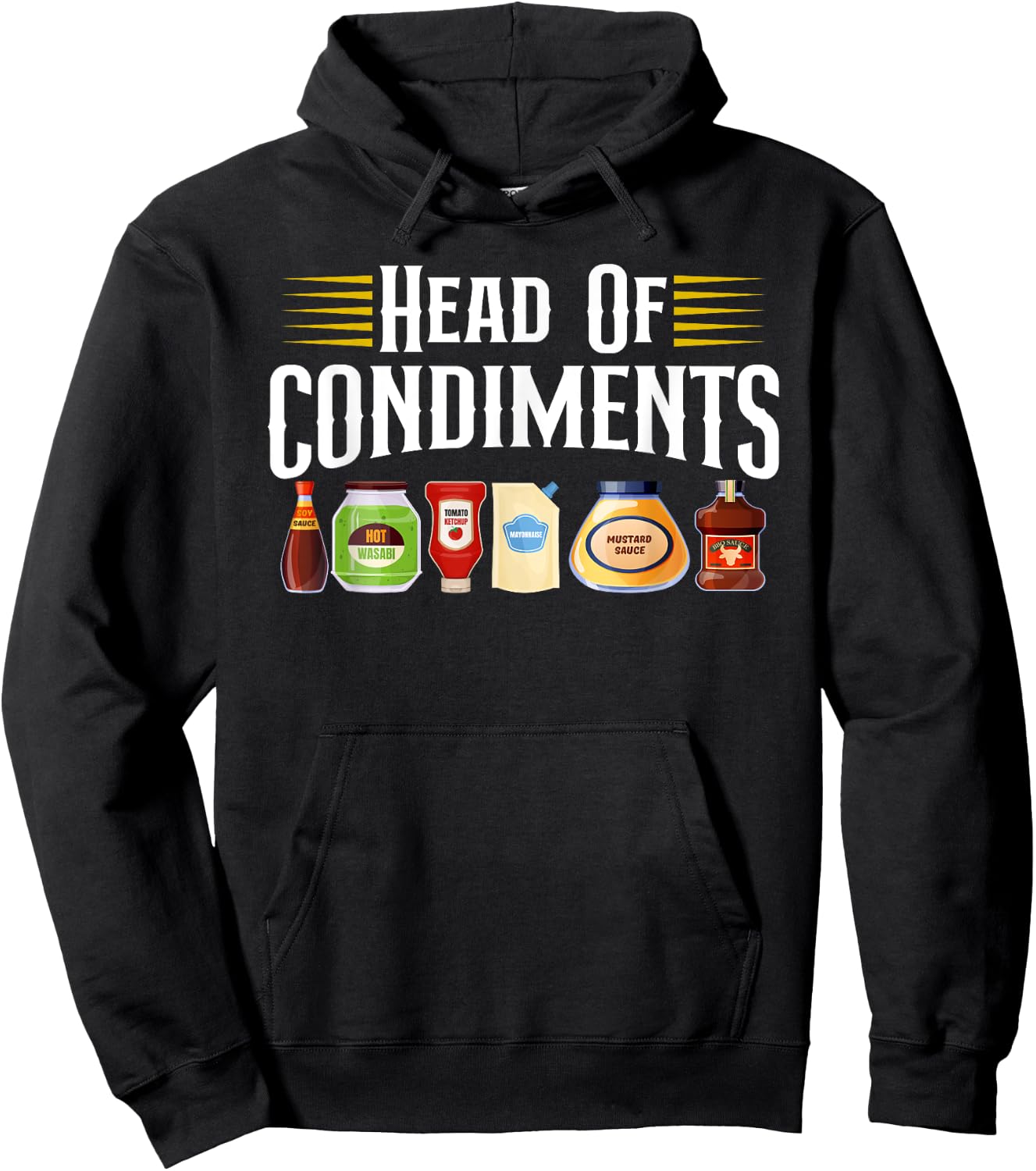 Head Of Condiments Barbecue Grill BBQ Party Meat Cooking Hoodie - Hoodie | Black