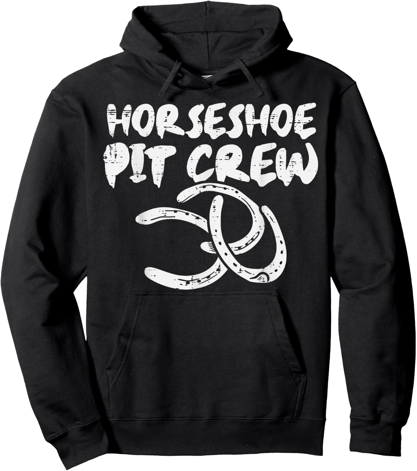 Horseshoe Pit Crew Funny Horse Shoe Pitching Men Women Kids Hoodie - Hoodie | Black