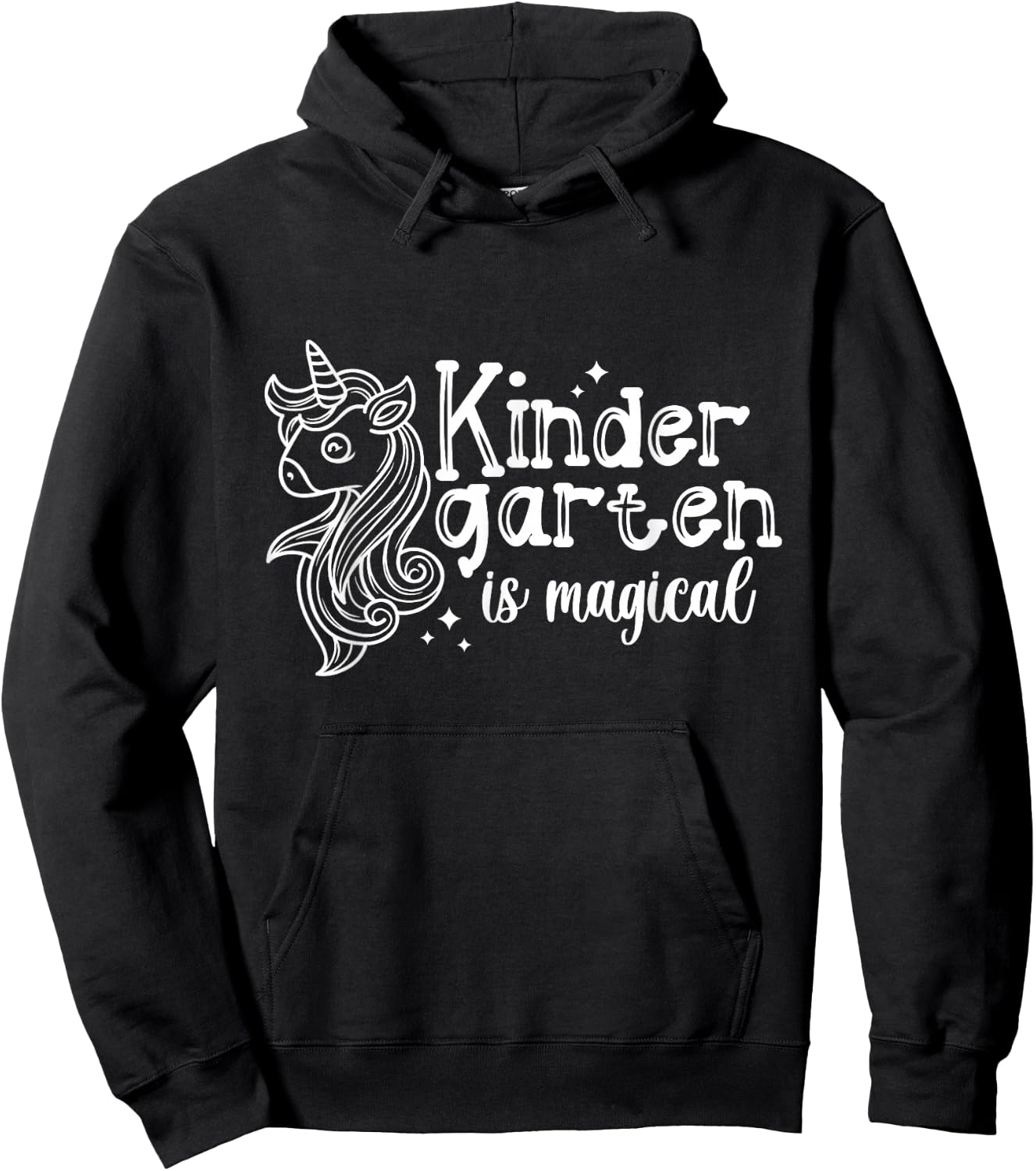 Kindergarten Is Magical Unicorn Teacher Babysitter Preschool Hoodie - Hoodie | Black