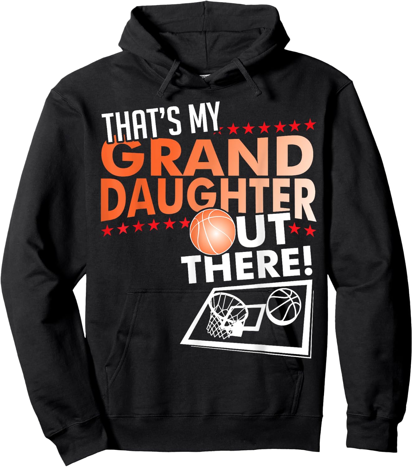 My Granddaughter - Basketball Grandpa & Grandma T Shirt Hoodie - Hoodie | Black