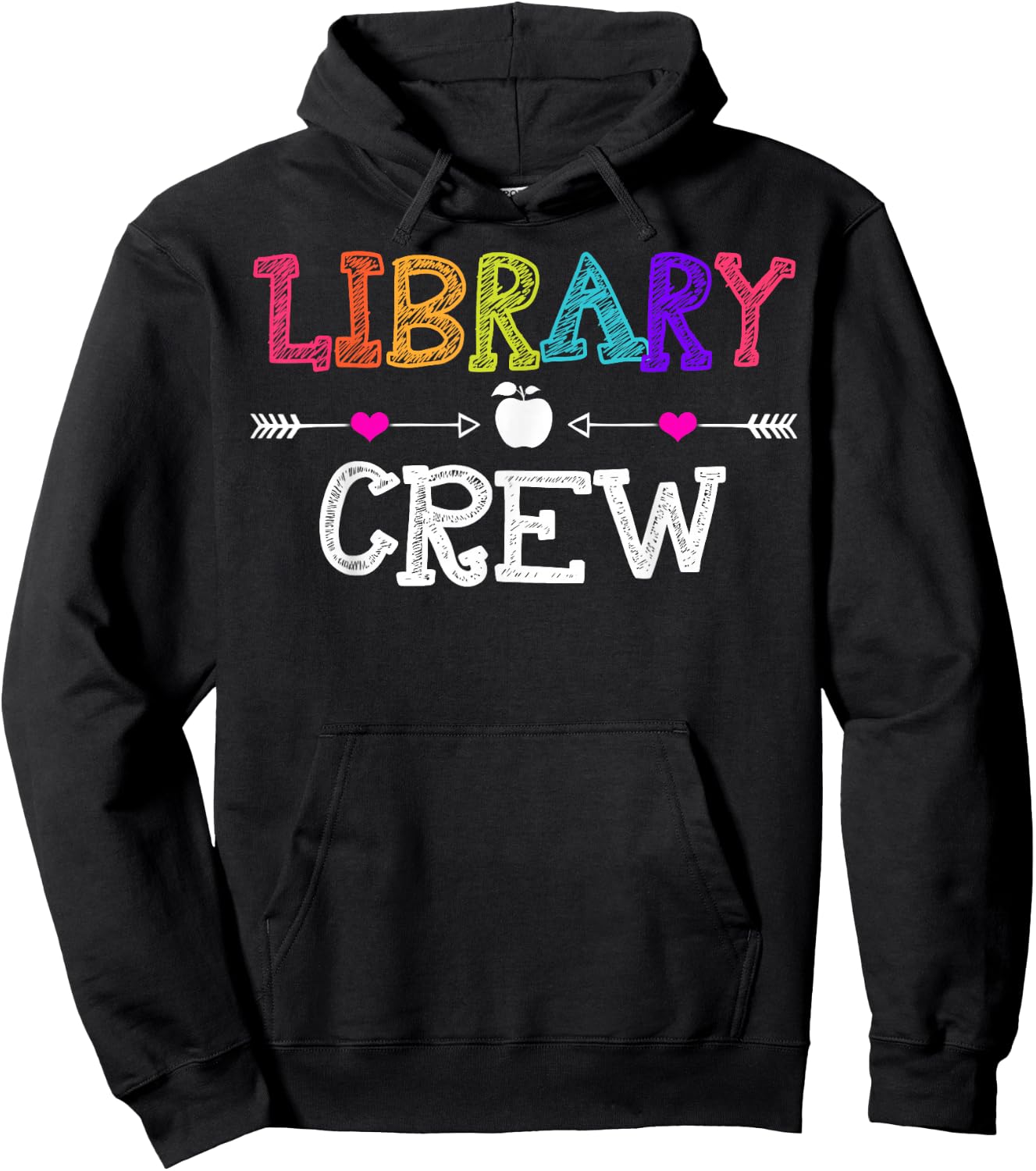 Library Crew Teacher Funny First Day of School Gift Hoodie - Hoodie | Black