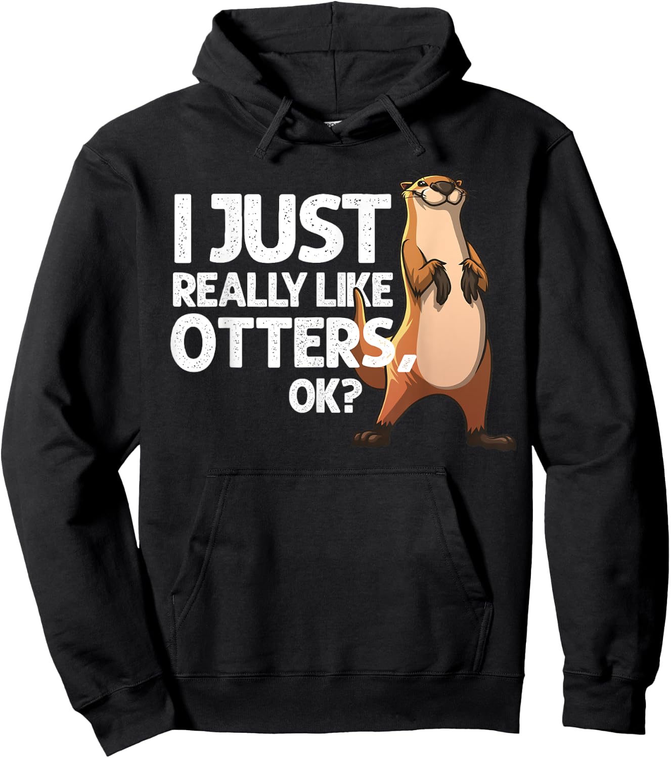 Funny Otter Women Giant Badger Beaver Sea Animal Hoodie - Hoodie | Black