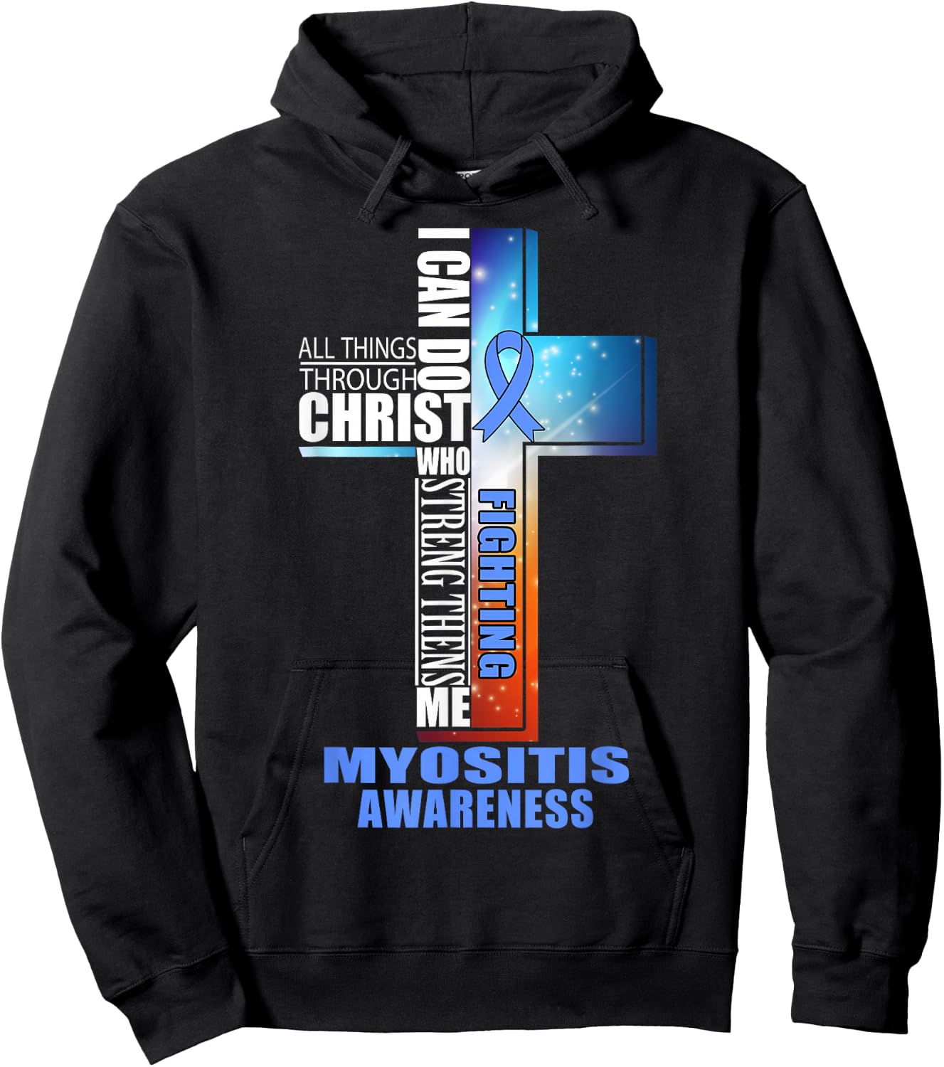 MYOSITIS Warrior Awareness Shirt Hoodie - Hoodie | Black