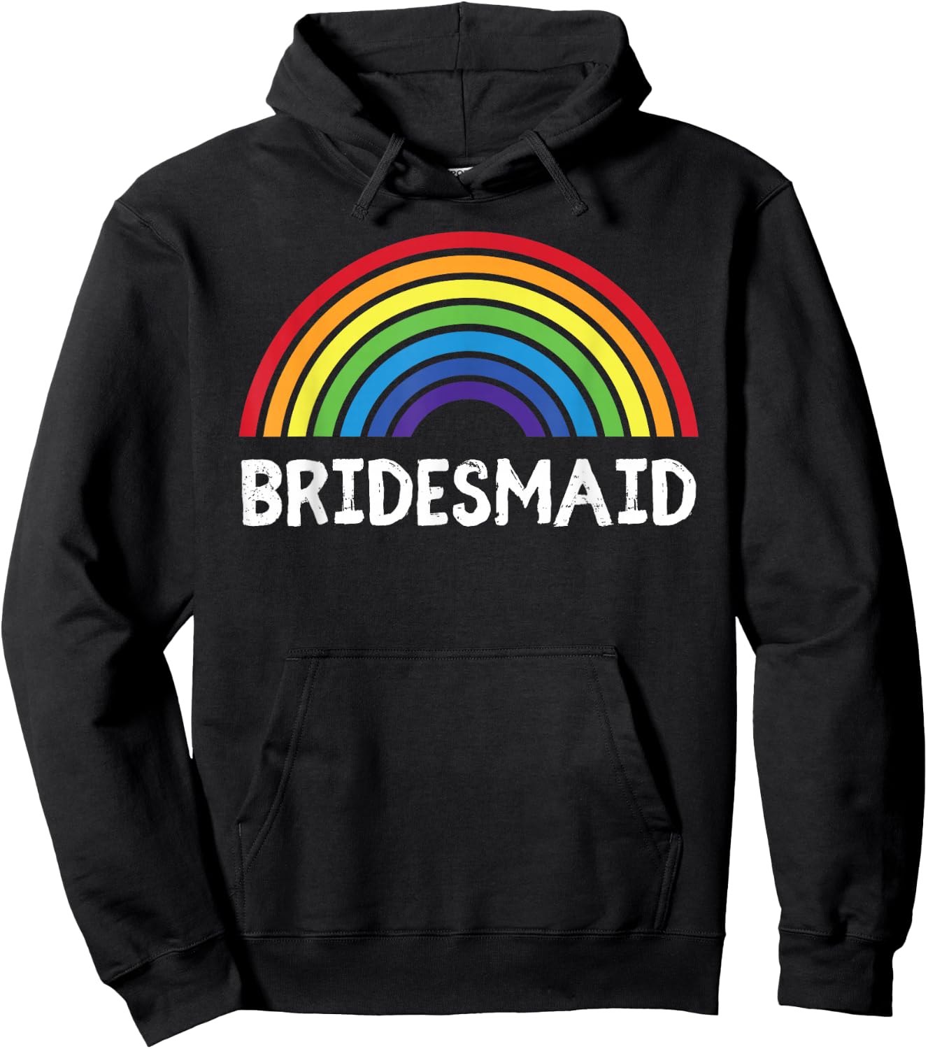 Bridesmaid LGBT Lesbian Wedding Bachelorette Party Hoodie - Hoodie | Black