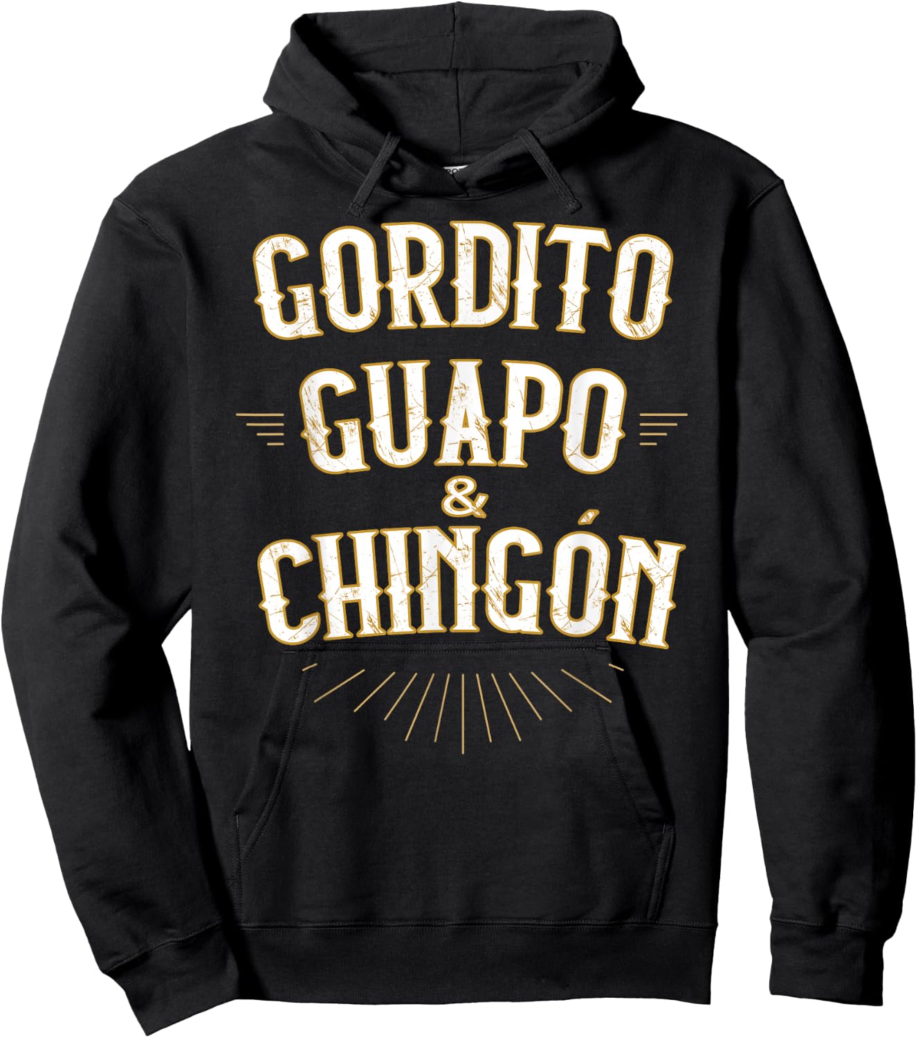 Gordito Guapo y Chingon funny mexican in spanish Hoodie - Hoodie | Black