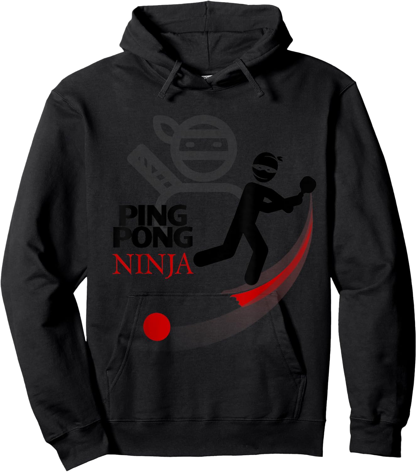 Ping Pong Ninja Cool Funny Table Tennis Player Gift Hoodie - Hoodie | Black