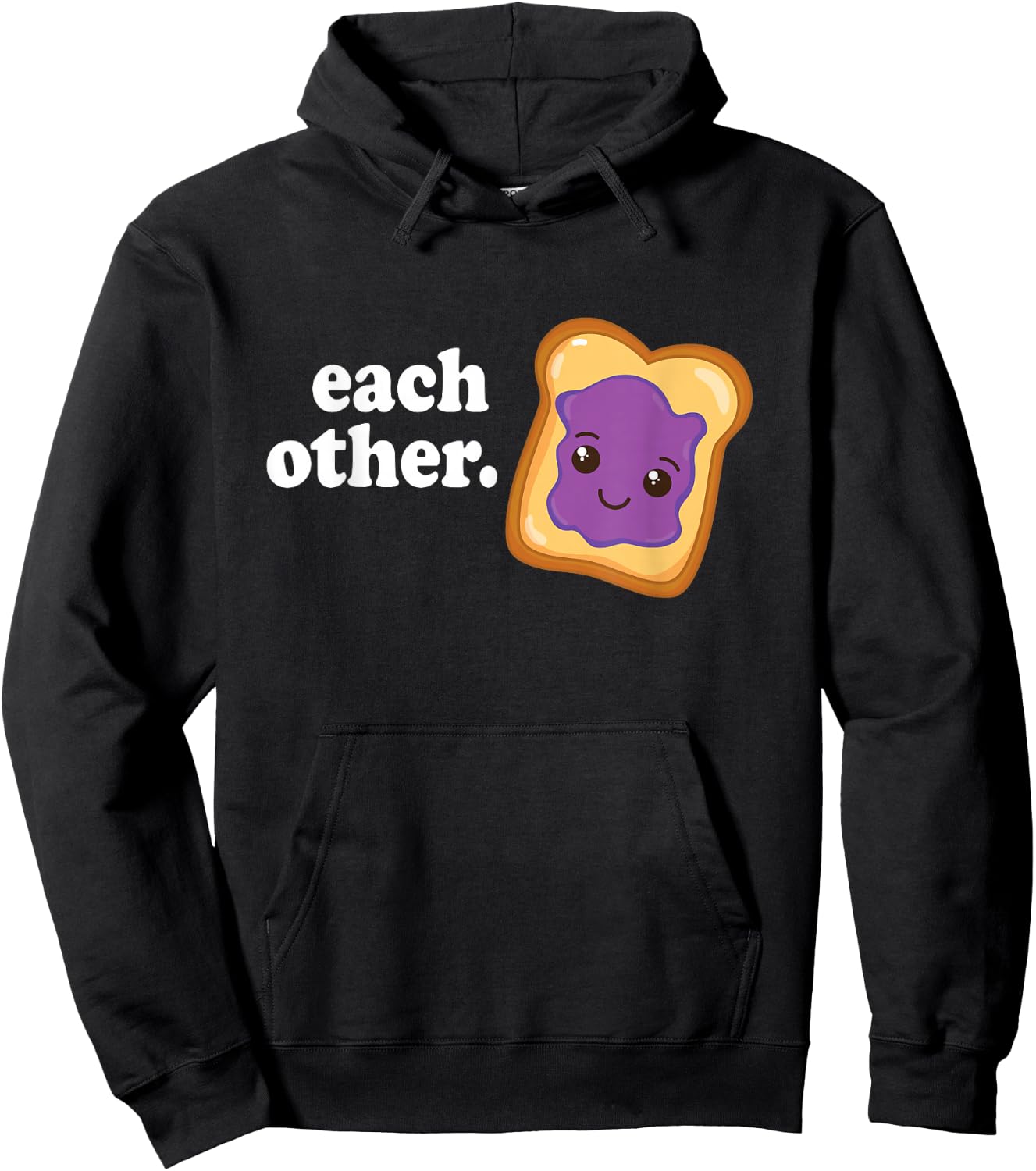 Peanut Butter & Jelly Women Men Valentine Matching Couple Hoodie - Hoodie | Black
