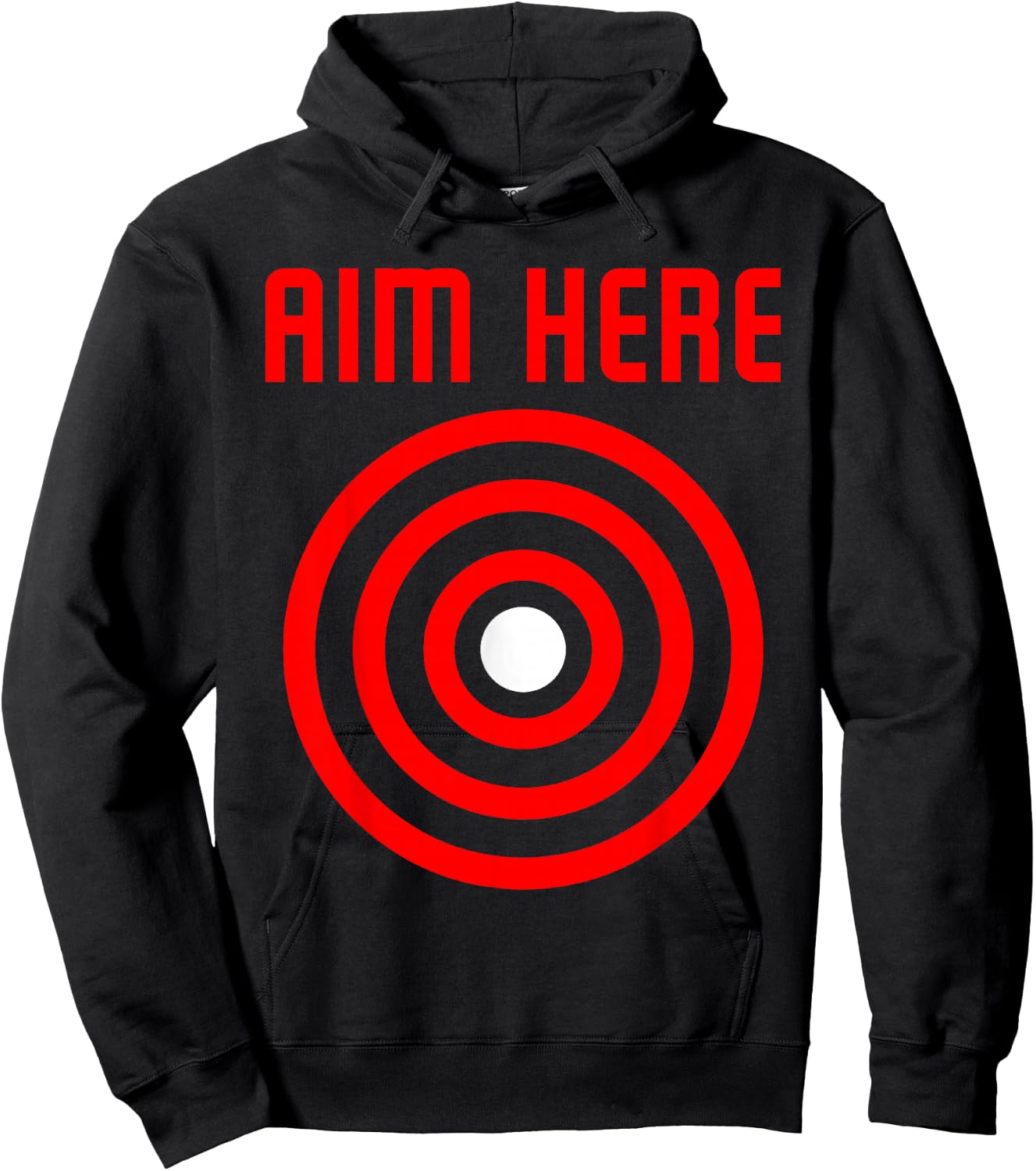 Bullseye Target Aim Here Hoodie - Hoodie | Black