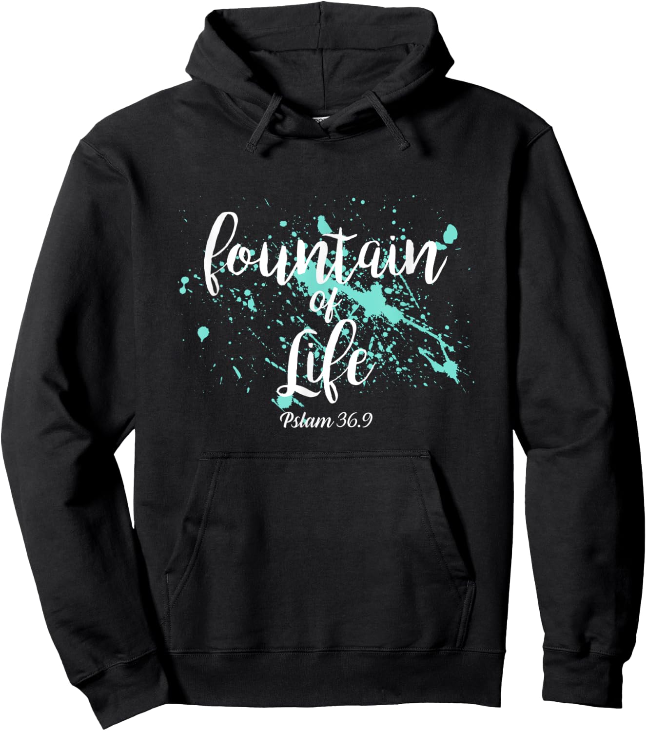 Firmly in faith through Jesus - Fountain of Life Hoodie - Hoodie | Black