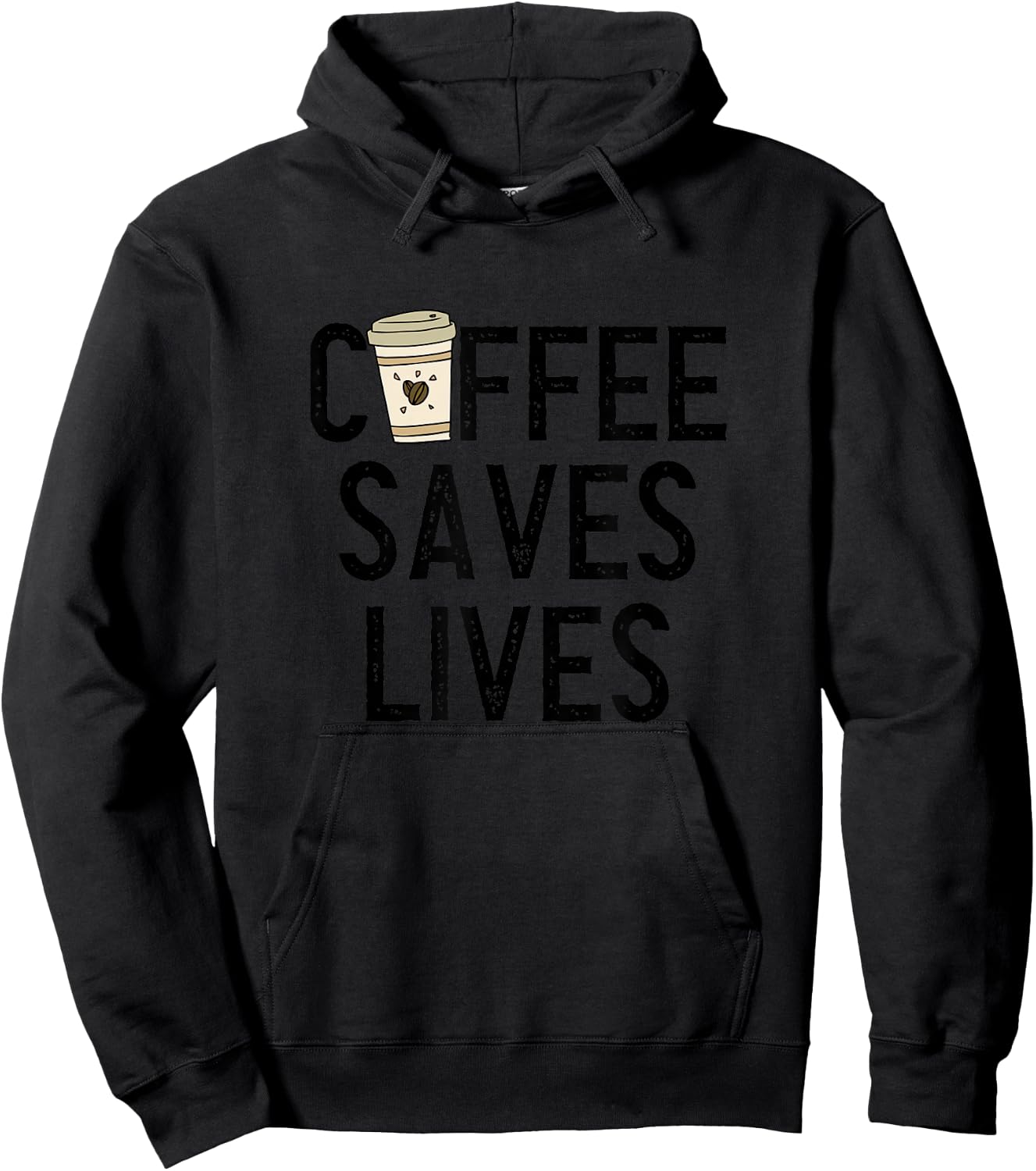 Coffee Saves Lives Shirt Funny Caffeine Addict Coffee Lover Hoodie - Hoodie | Black
