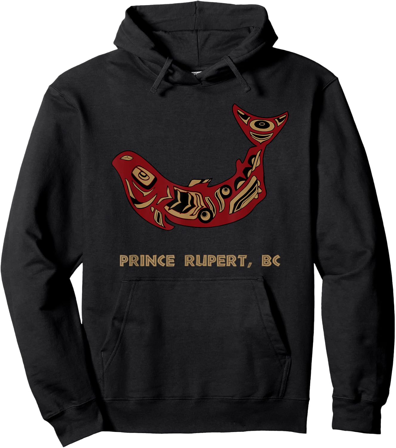 Prince Rupert BC Native American Ocean Salmon Fishermen Hoodie - Hoodie | Black