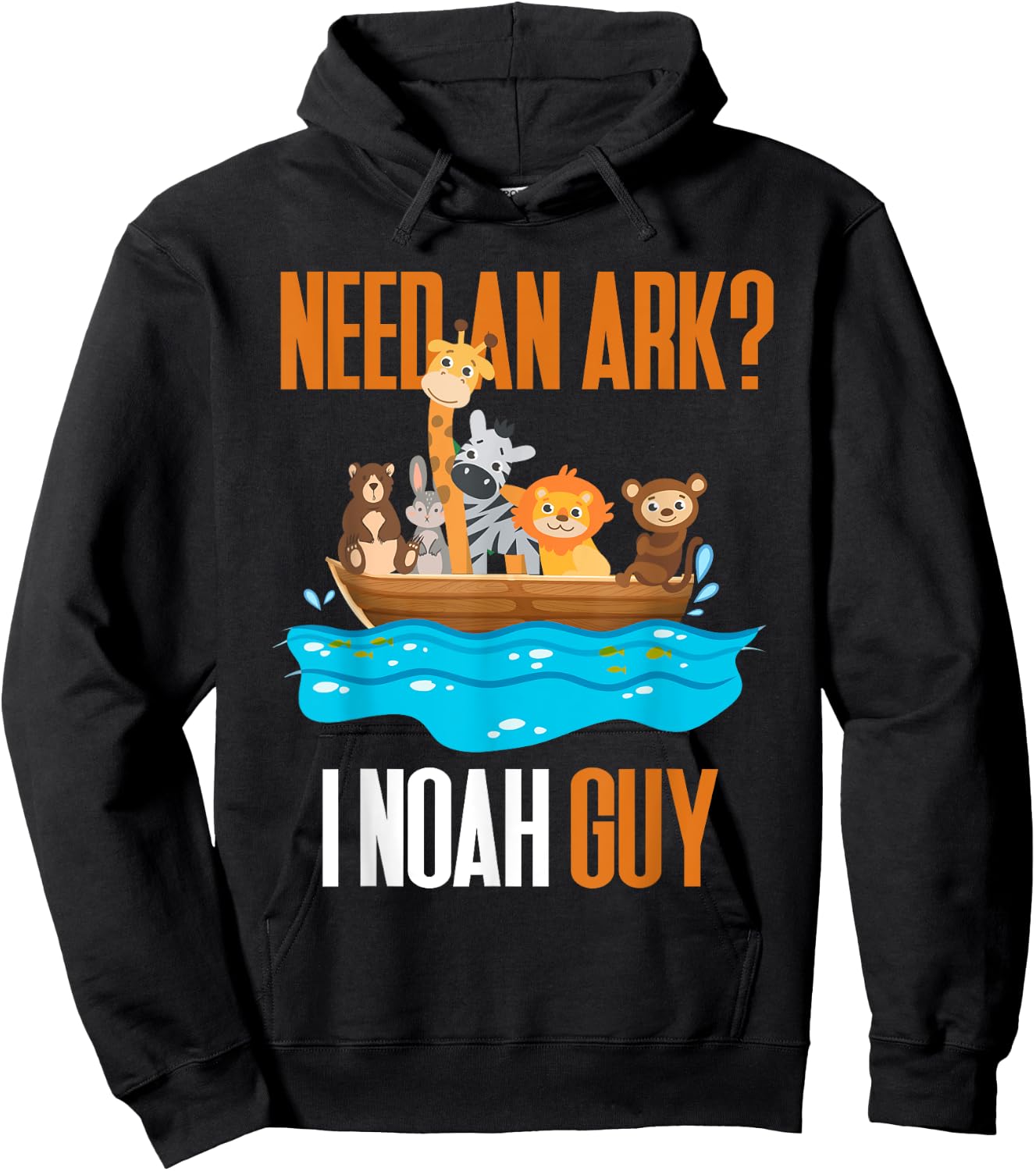Need An Ark? I Noah Guy Pun Church Gift Kids Hoodie - Hoodie | Black