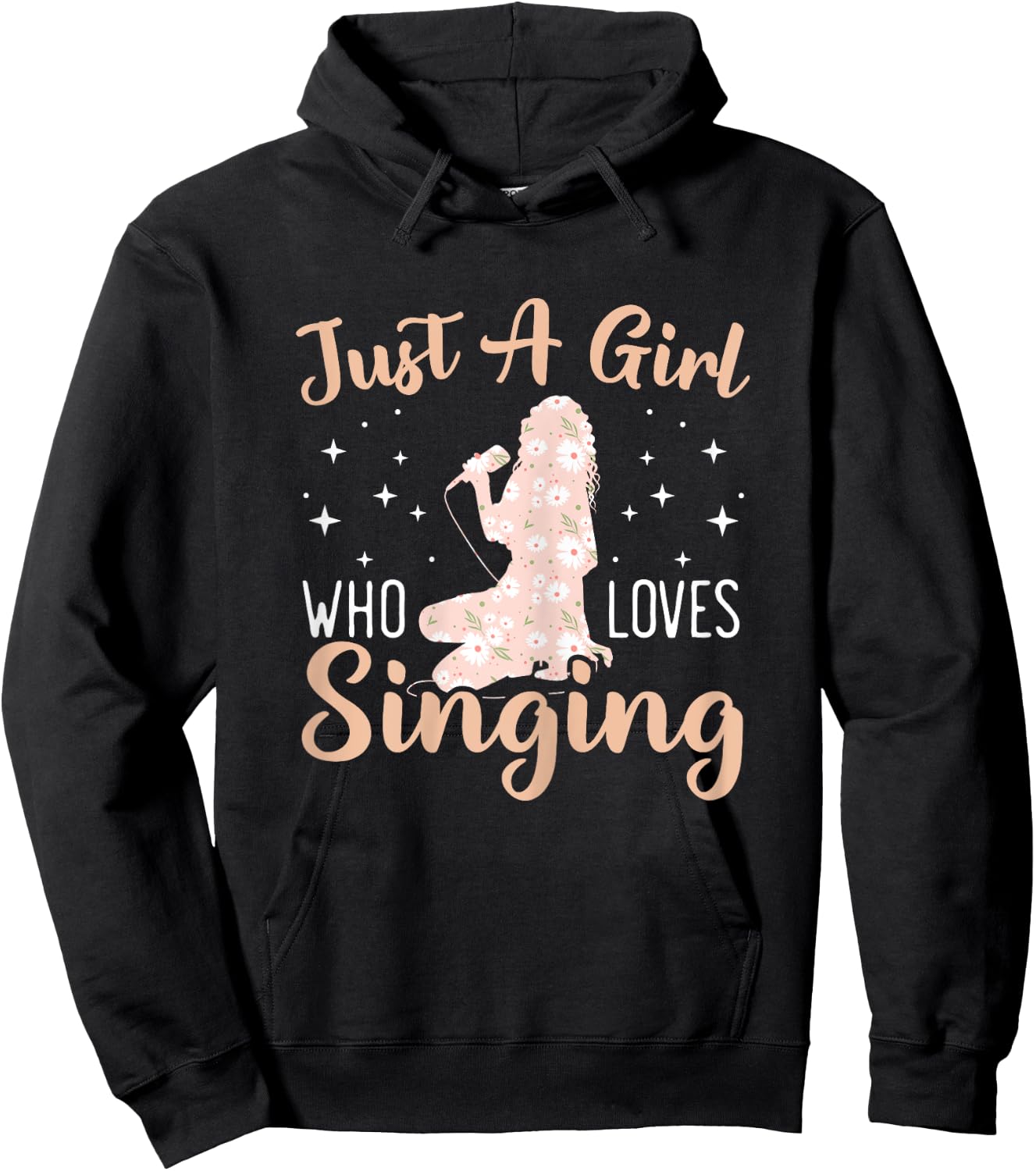 Just A Girl Who Loves To Sing Professional Singer Music Hoodie - Hoodie | Black