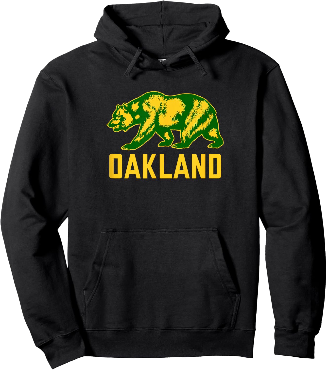 Oakland California Flag Bear Design - Oakland California Small Hoodie - Hoodie | Black