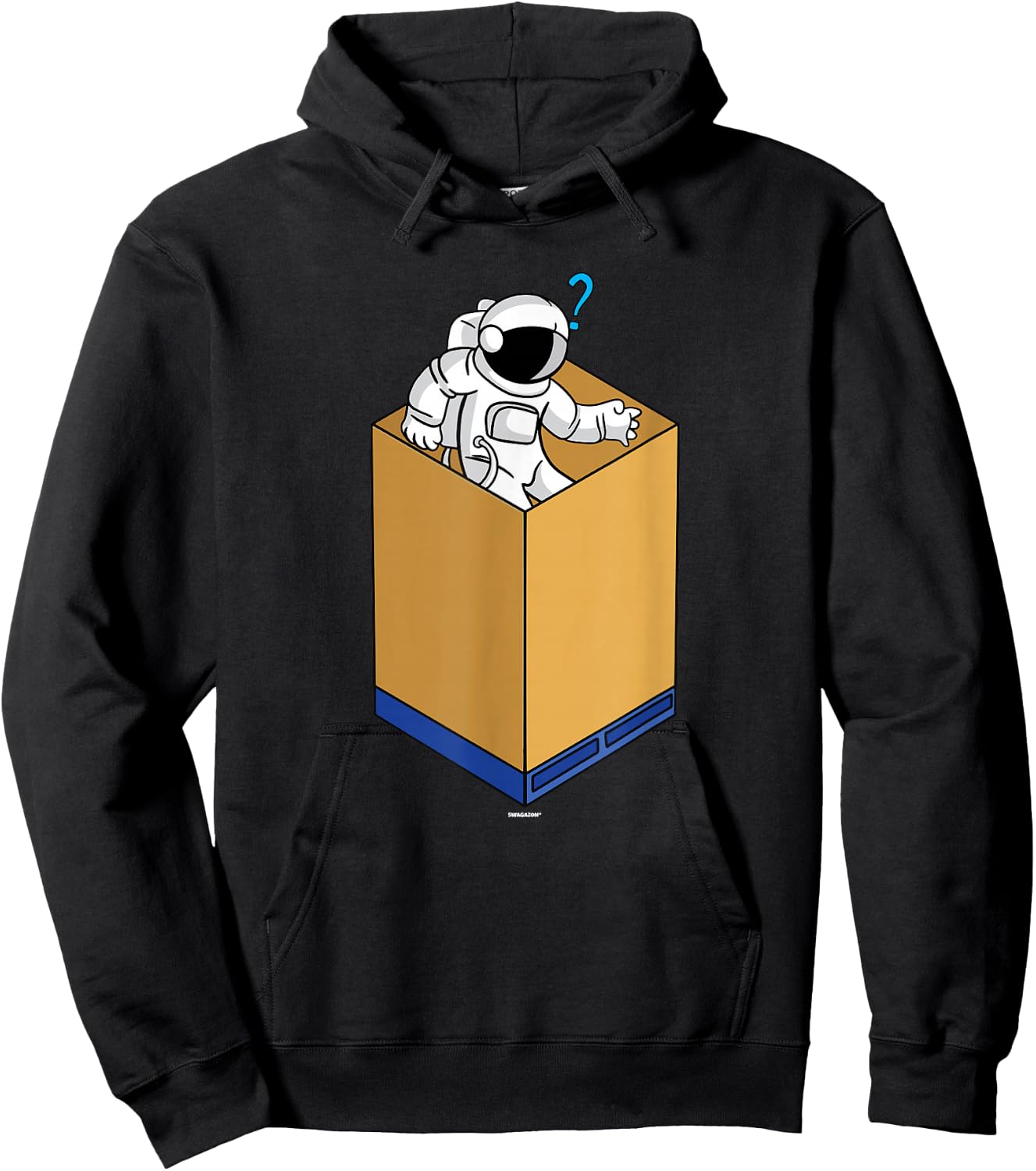 Cardboard Bin Coworker Swagazon Associate Astronaut Shuttle Hoodie - Hoodie | Black