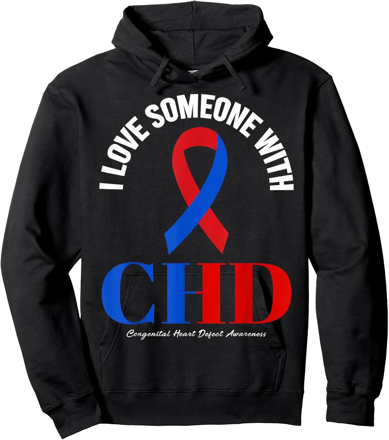 I Love Someone With Congenital Heart Defect CHD Awareness Hoodie - Hoodie | Black