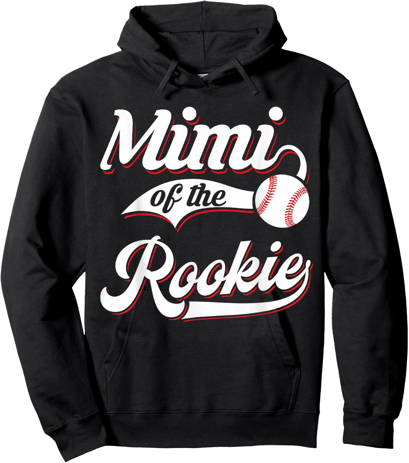 Mimi Of The Rookie Matching Family Baseball Birthday Hoodie - Hoodie | Black