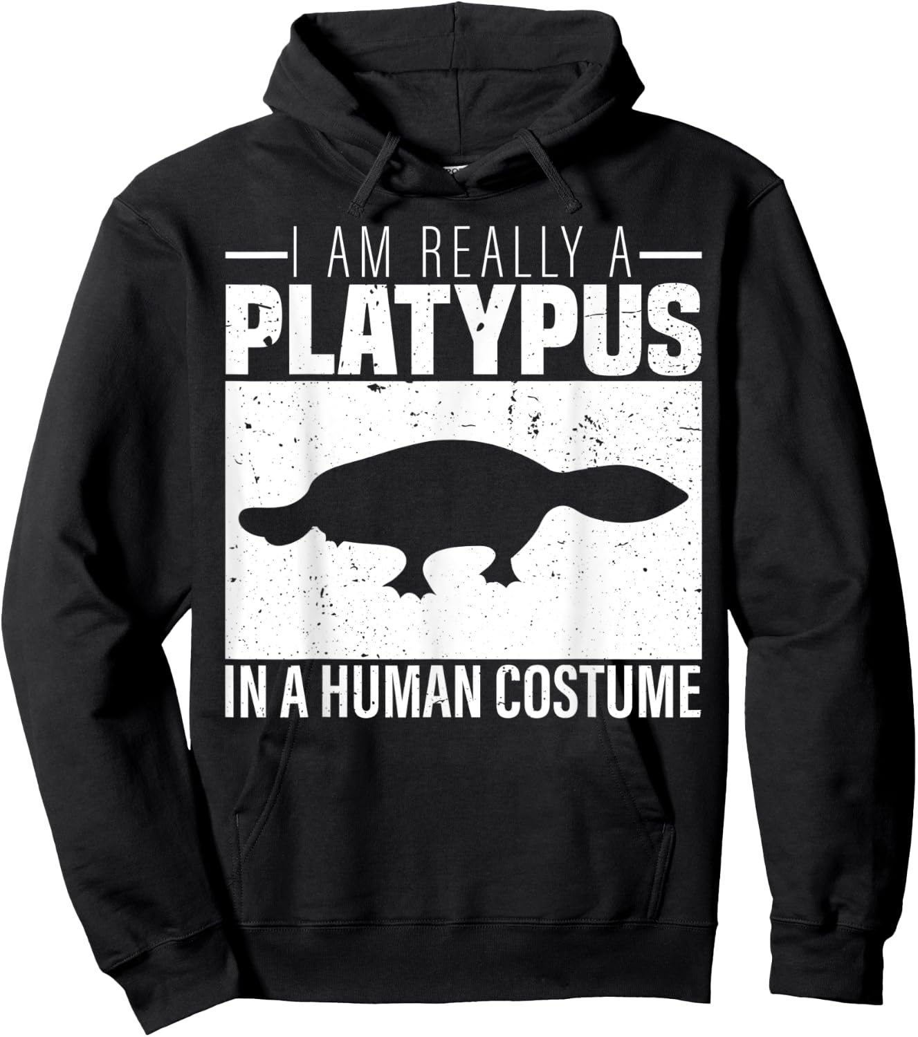 I am Really a Platypus in a Human Costume Halloween Hoodie - Hoodie | Black
