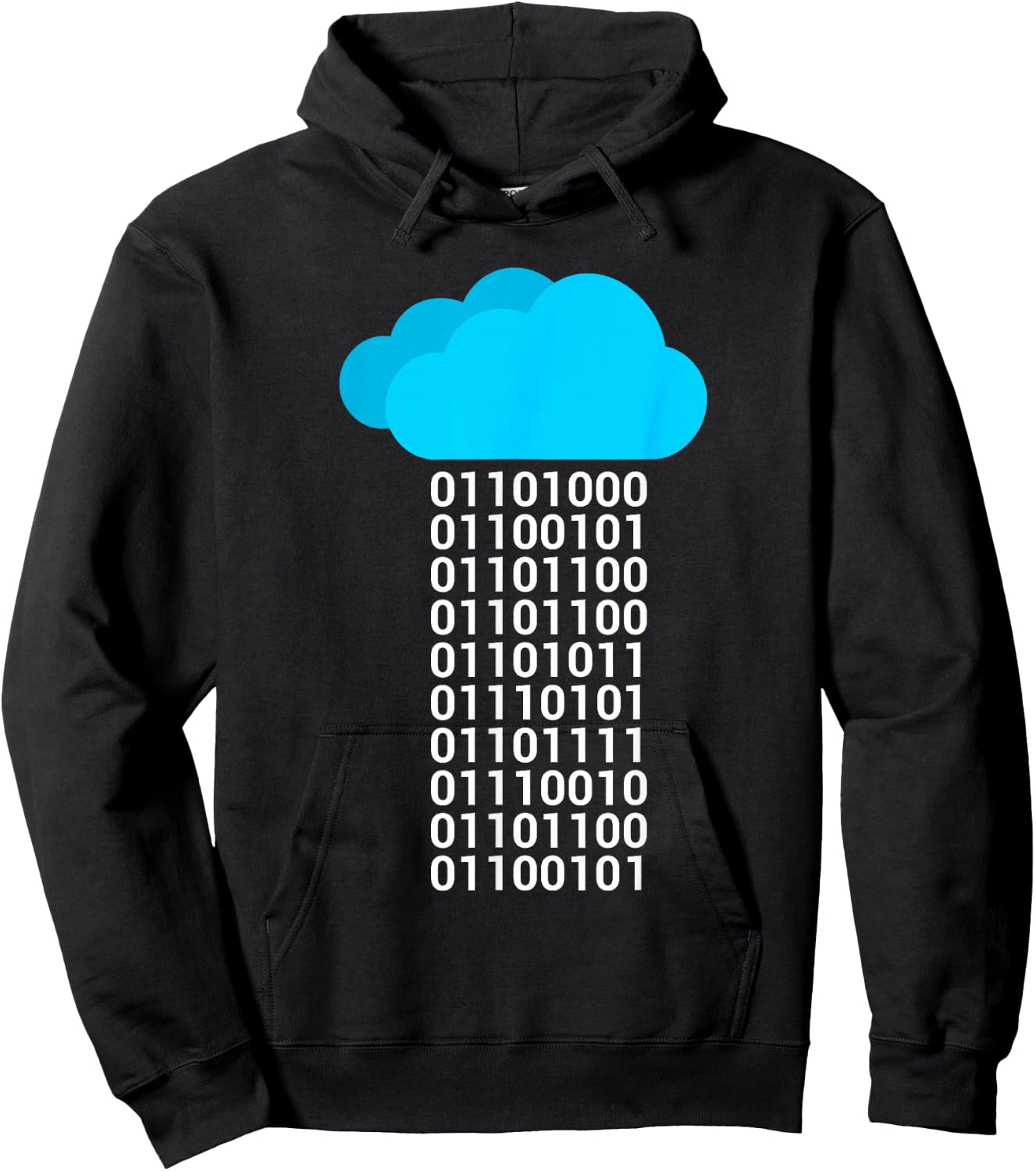 Funny Programmer Cloud Big Data Developer Nerd Binary Hoodie - Hoodie | Black