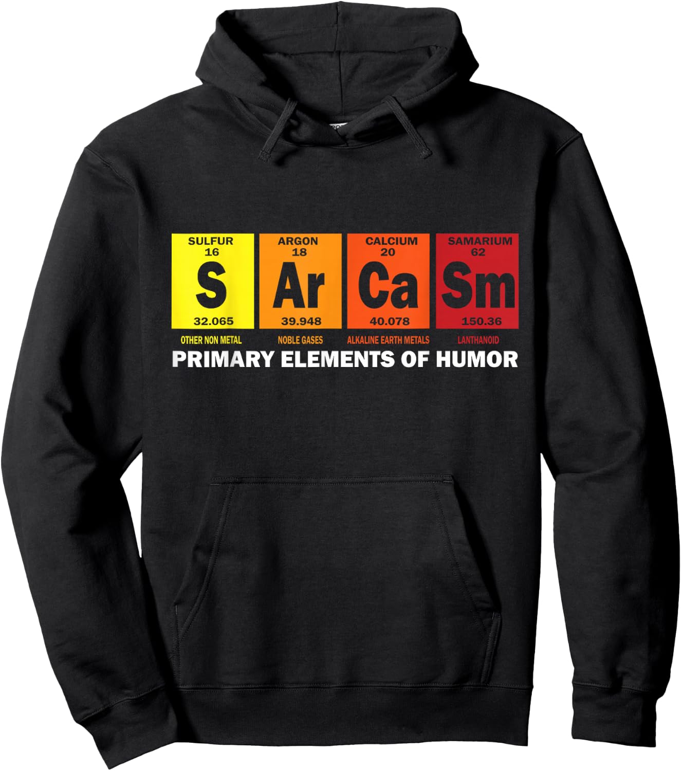 Sarcasm Primary Elements of Humor Science Sarcasm Hoodie - Hoodie | Black