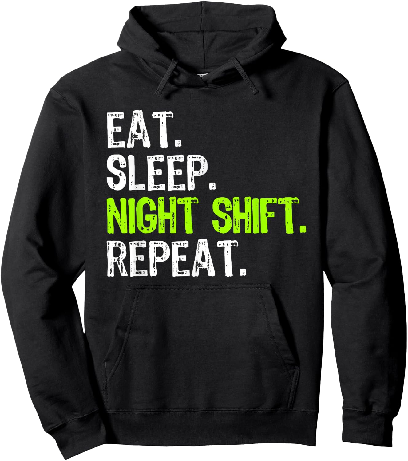 Eat Sleep Night Shift Repeat RN Nurse Funny NightShift Hoodie - Hoodie | Black