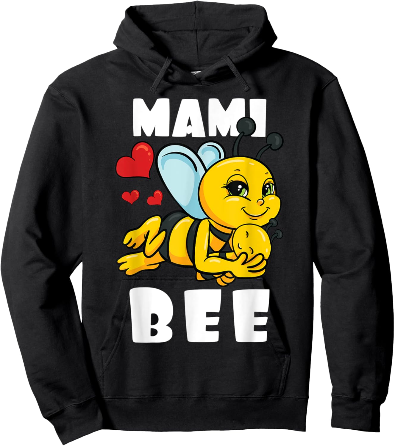 Mami Bee Lover Matching Family Outfit Baby Announcement Hoodie - Hoodie | Black