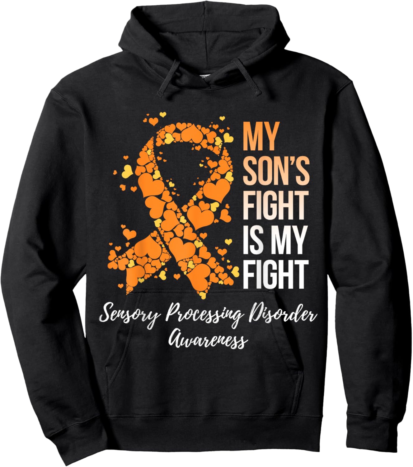 My Son's Fight Sensory Processing Disorder Awareness Hoodie - Hoodie | Black
