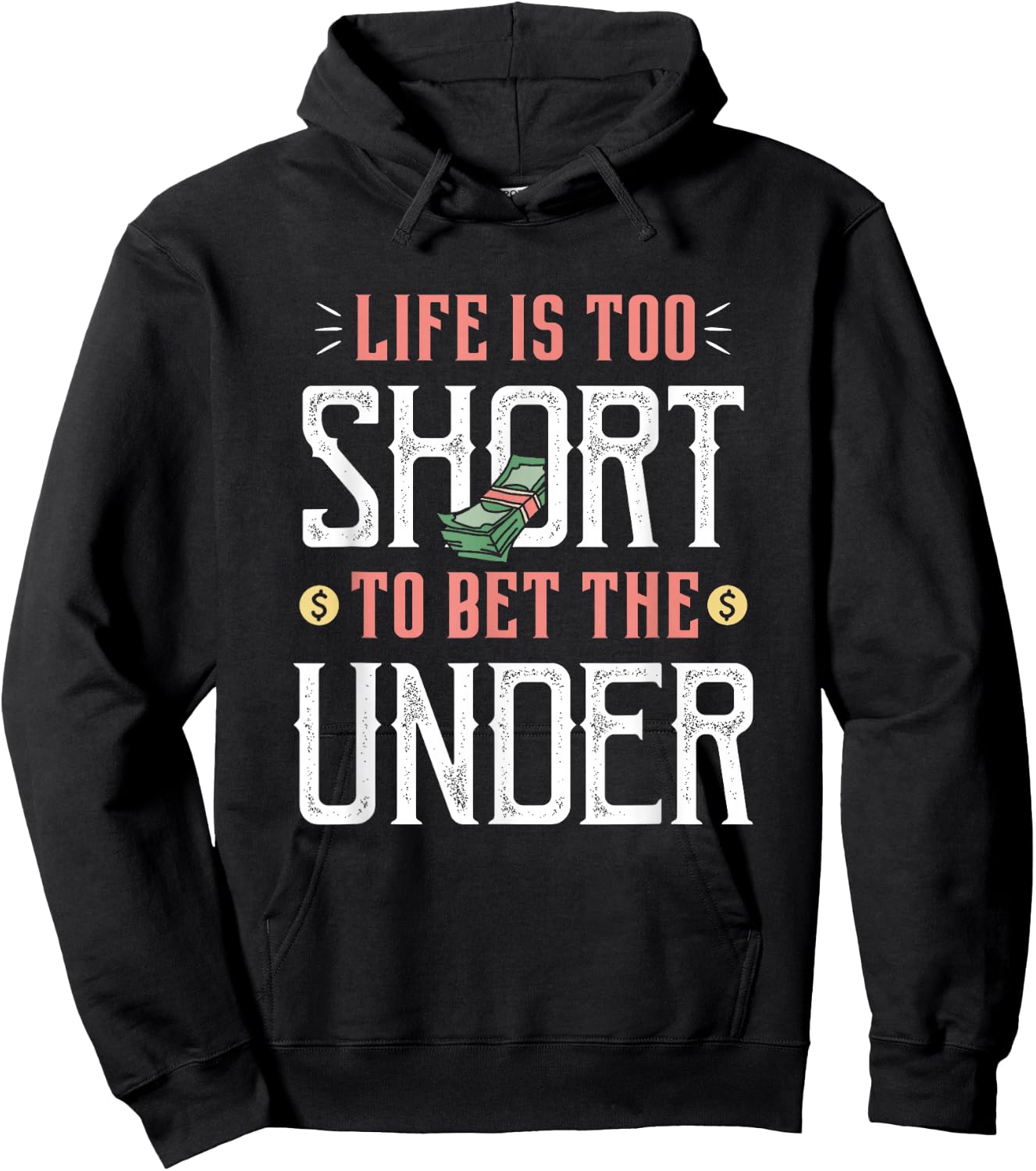Bet the Over Retro Vintage Sports Betting Gambling Hoodie - Hoodie | Black
