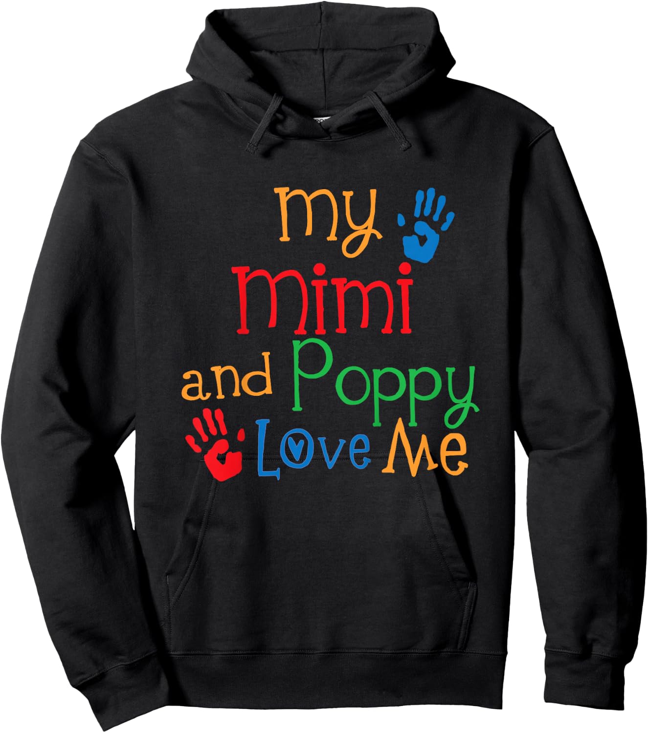 Kids My Mimi and Poppy Love Me Hoodie - Hoodie | Black