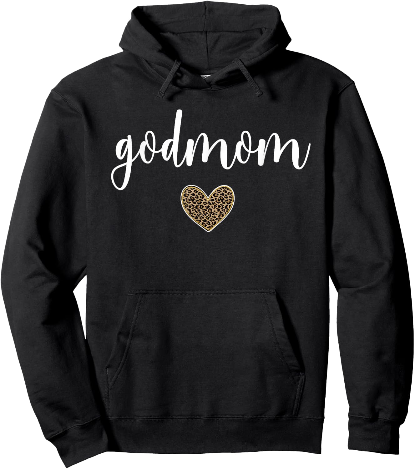 Godmom Heart Best Godmom Godmother Appreciation Hoodie - Hoodie | Black