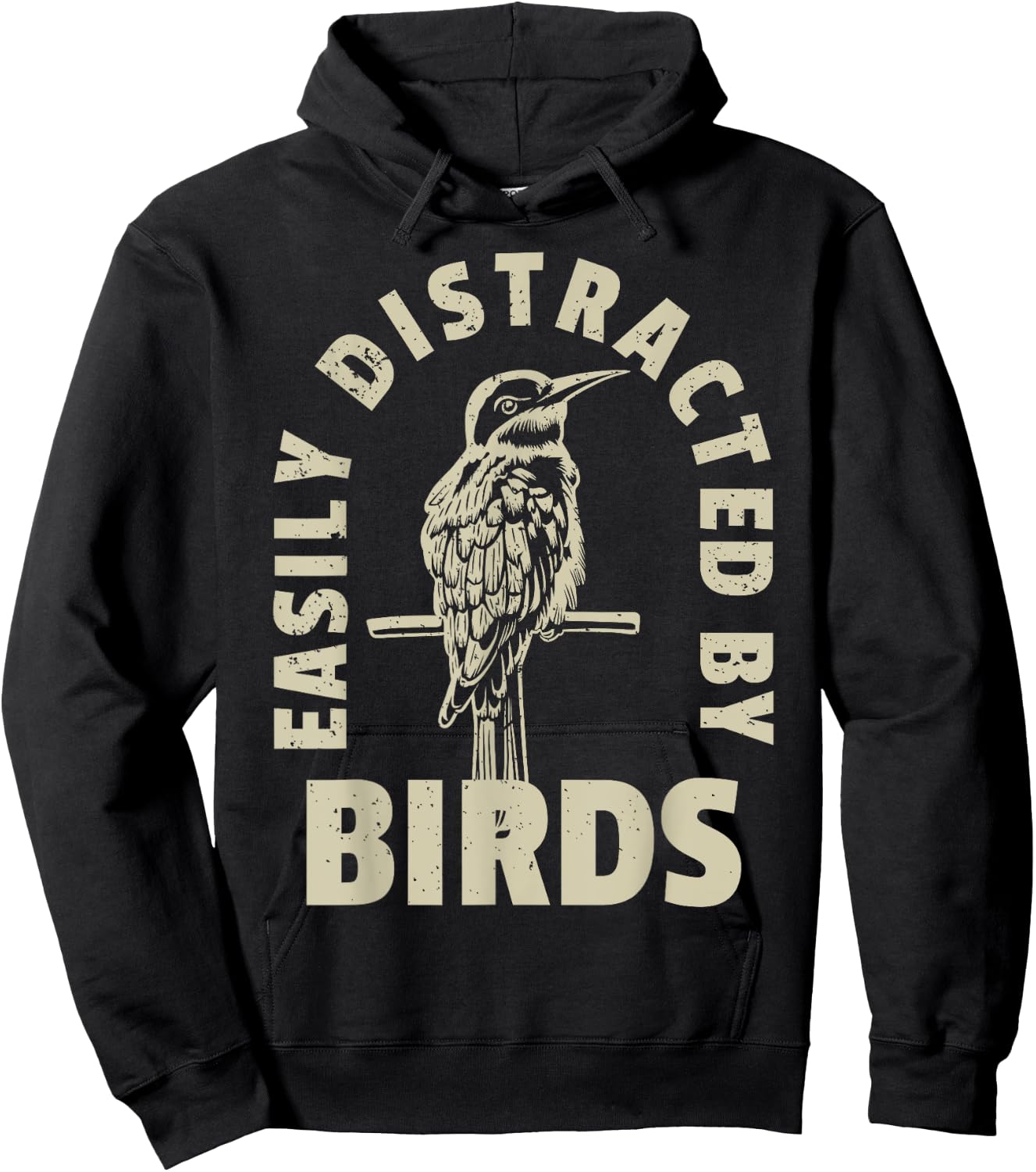 Easily Distracted By Birds Hoodie - Hoodie | Black