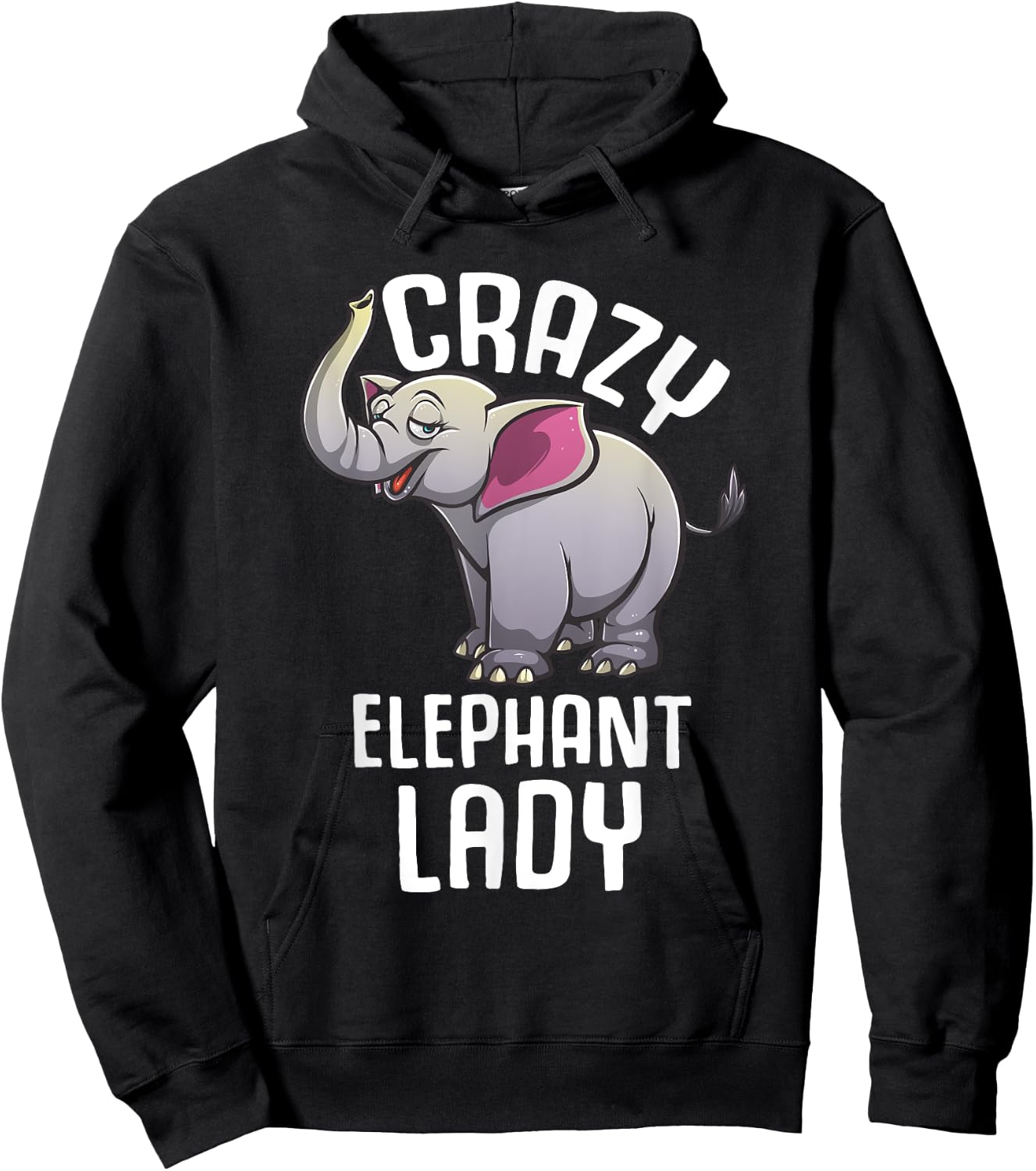 Funny Elephant Girl Lady Zoo Safari Elephant Lover Hoodie - Hoodie | Black