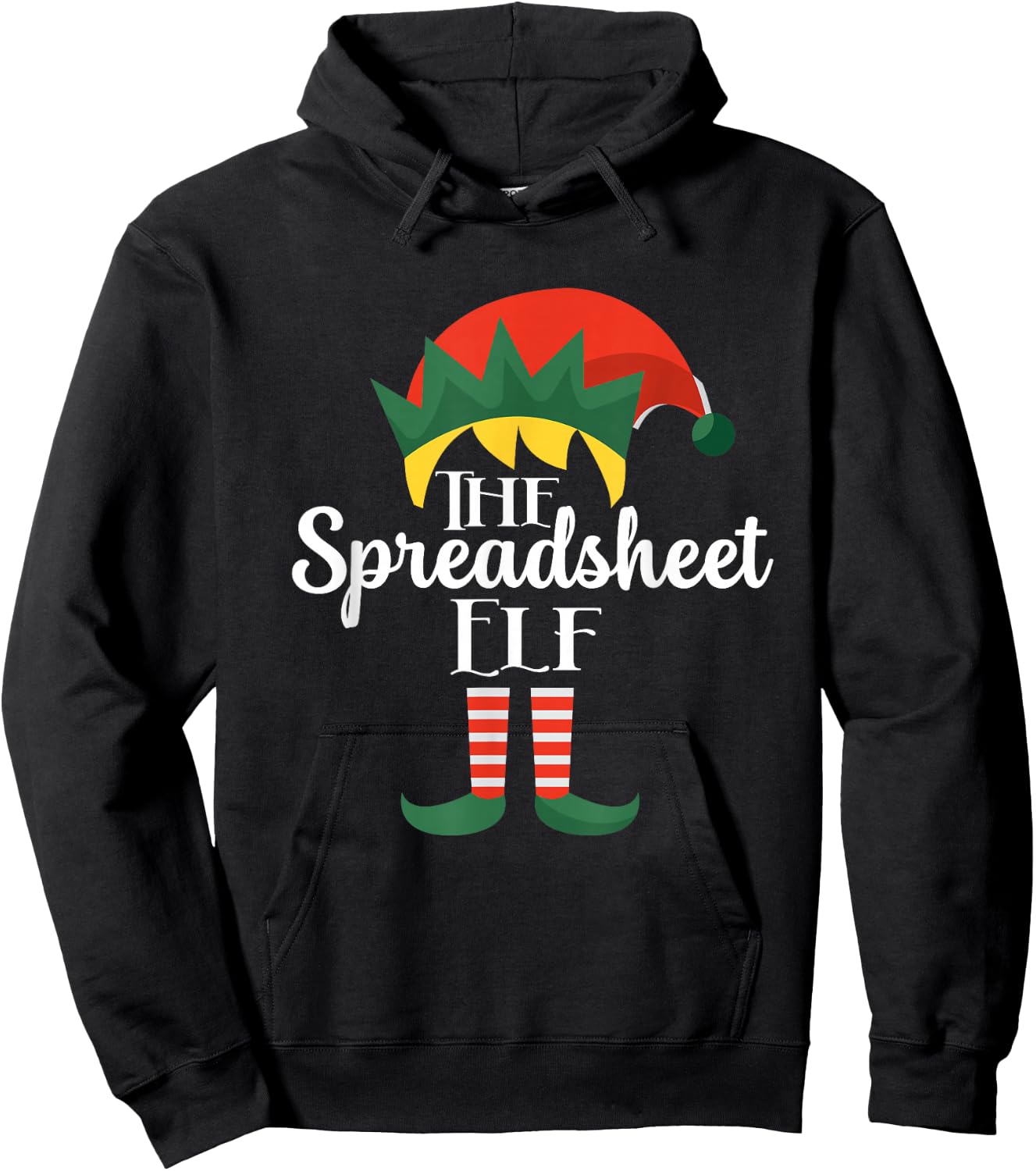 The Spreadsheet Elf Accountant Christmas Statistician CPA Hoodie - Hoodie | Black