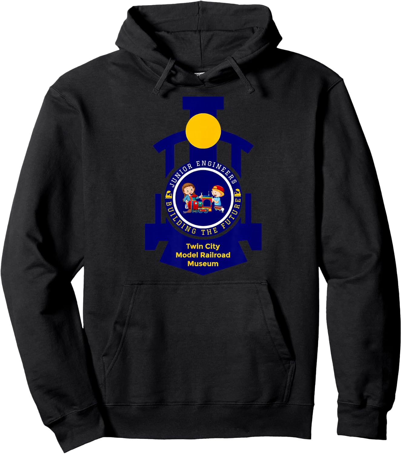 Junior Engineers | Twin City Model Railroad Museum Hoodie - Hoodie | Black