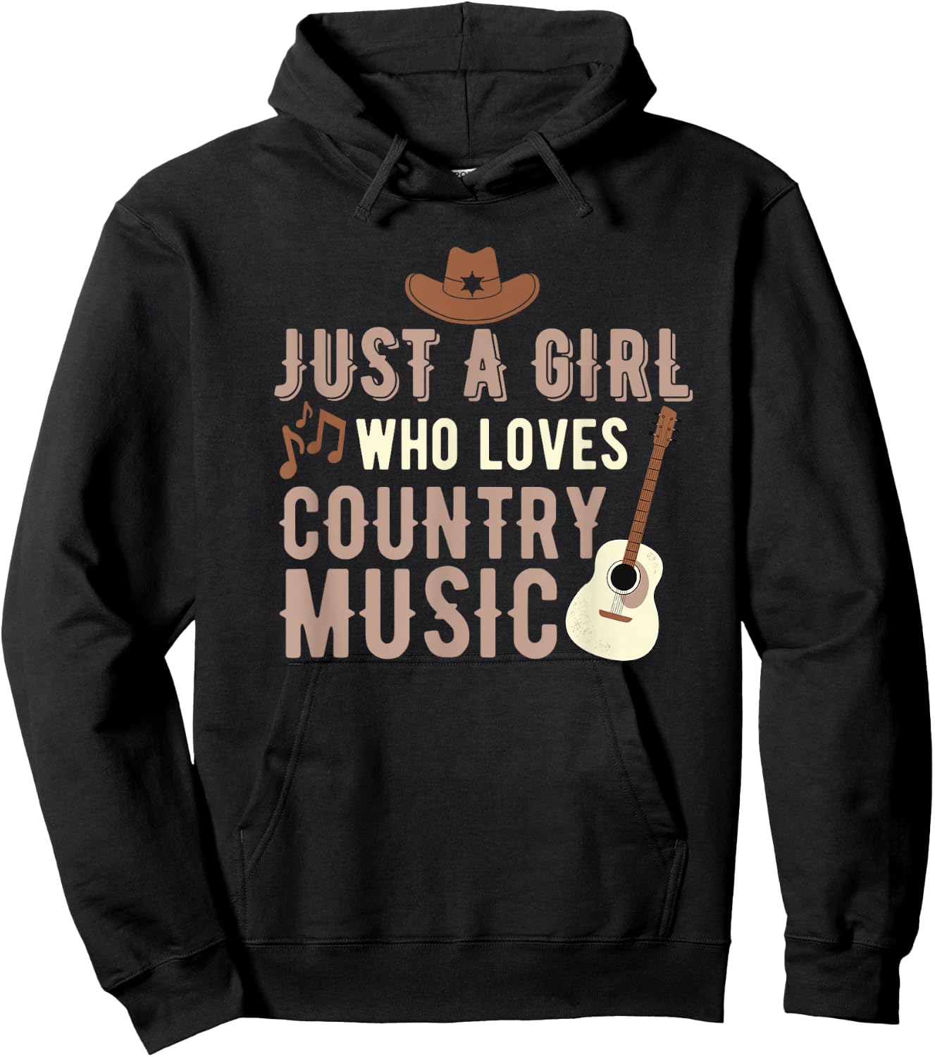 Just A Girl Who Loves Country Music Small Hoodie - Hoodie | Black