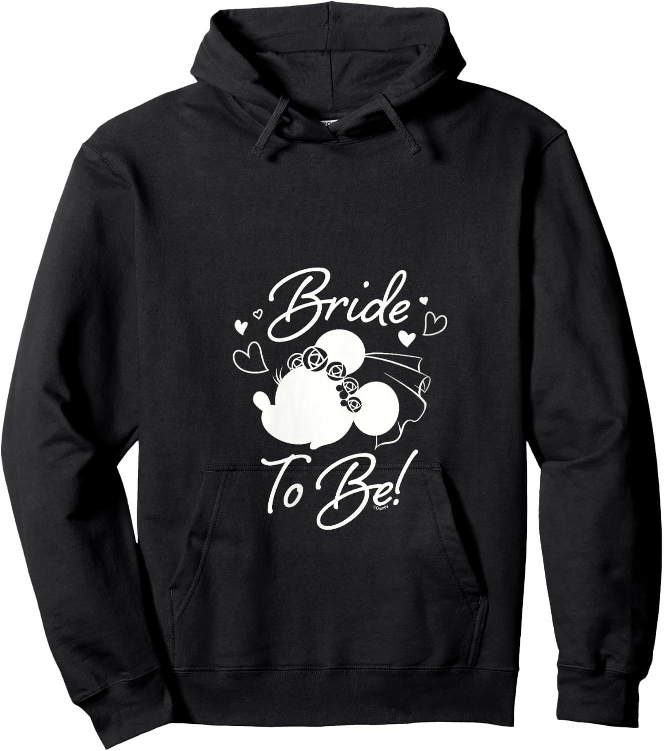 Disney Minnie Mouse Bride to Be Wedding Bridal Bachelorette V-Neck Hoodie - Hoodie | Black