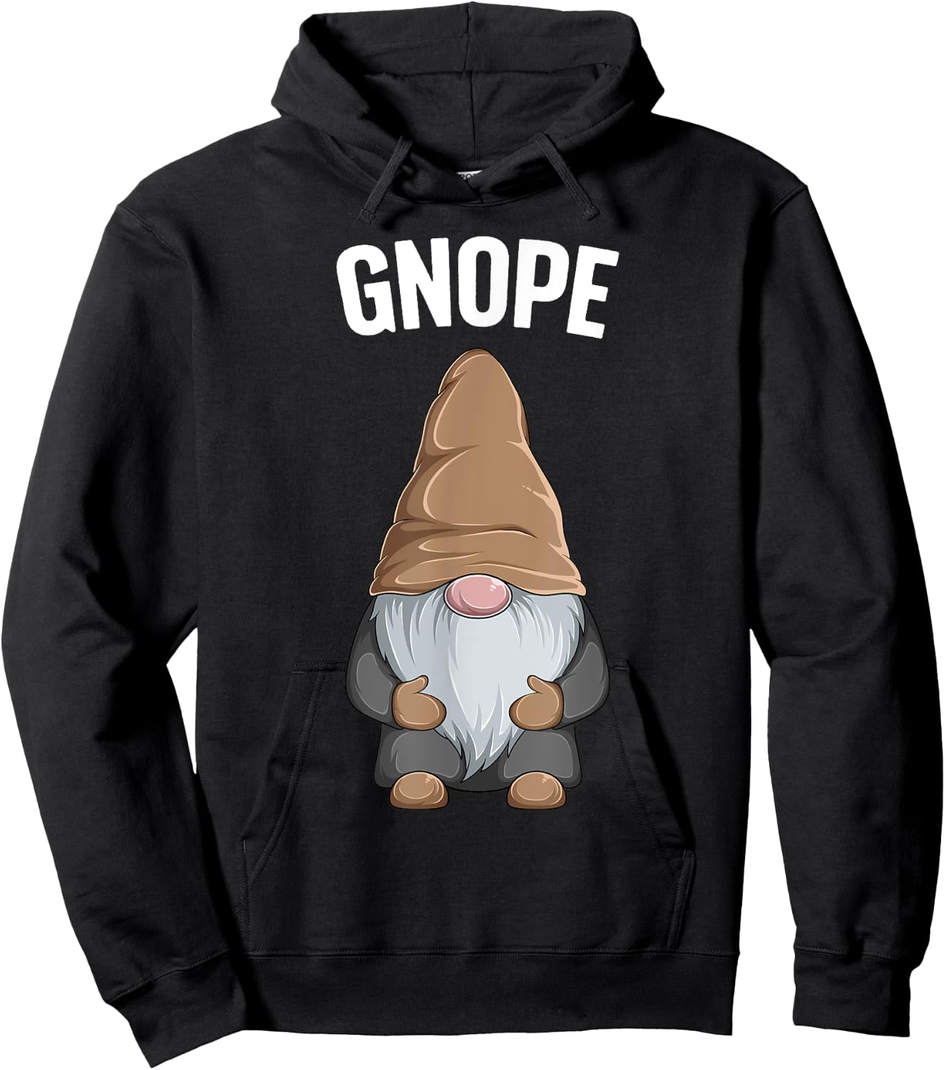 Gnope Funny Garden Tomte Gnome Scandinavian Nope Hoodie - Hoodie | Black