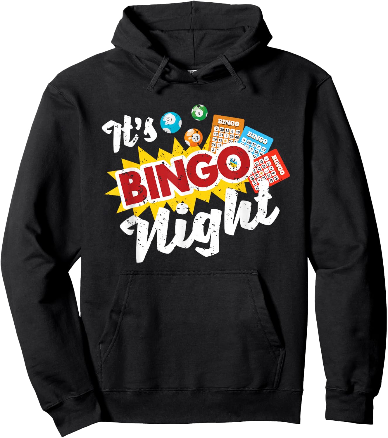 It's Bingo Night Gambling Bingo Player Funny Bingo Hoodie - Hoodie | Black
