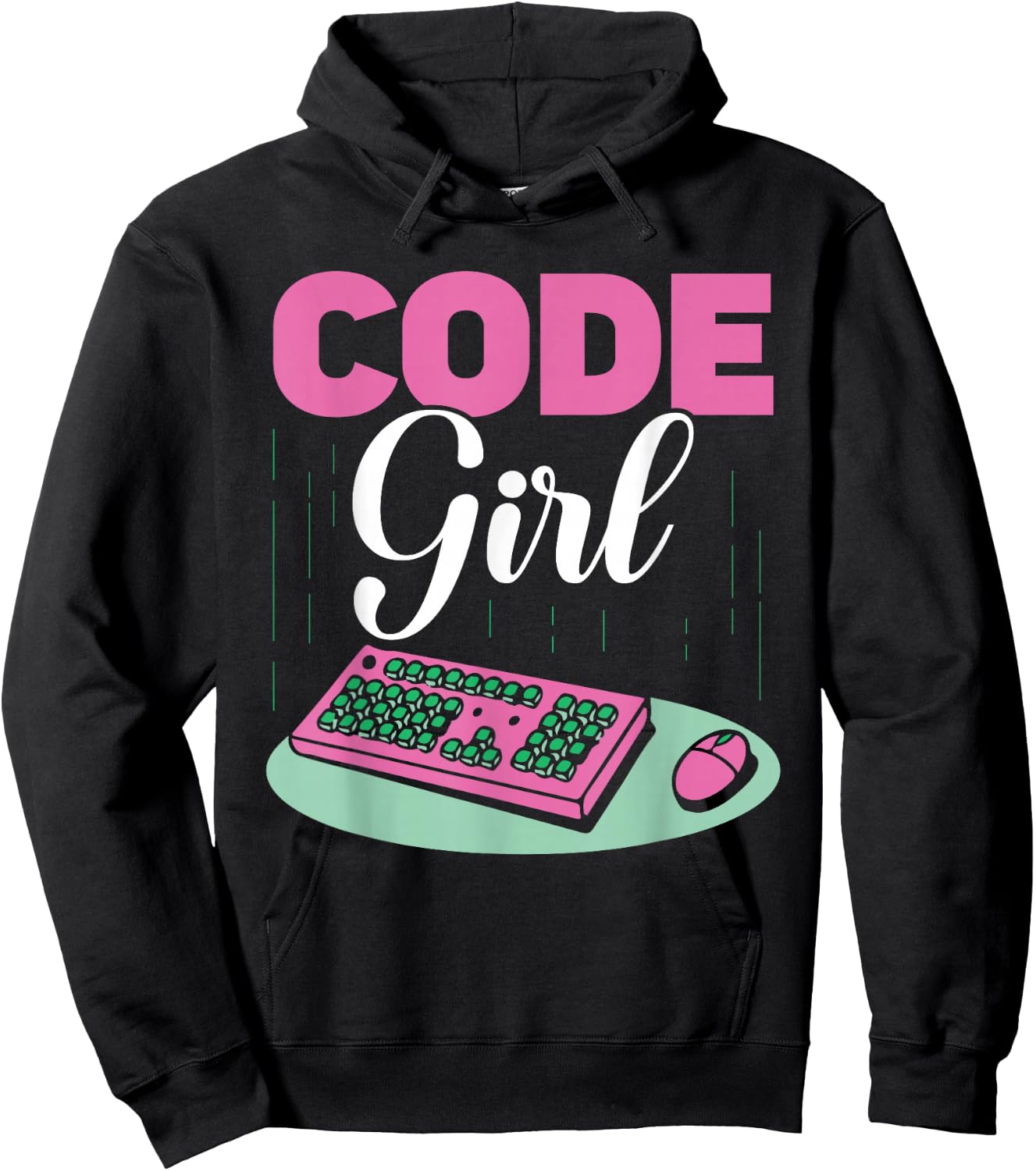 Code Girl Programmer Coder Coding Sayings Hoodie - Hoodie | Black
