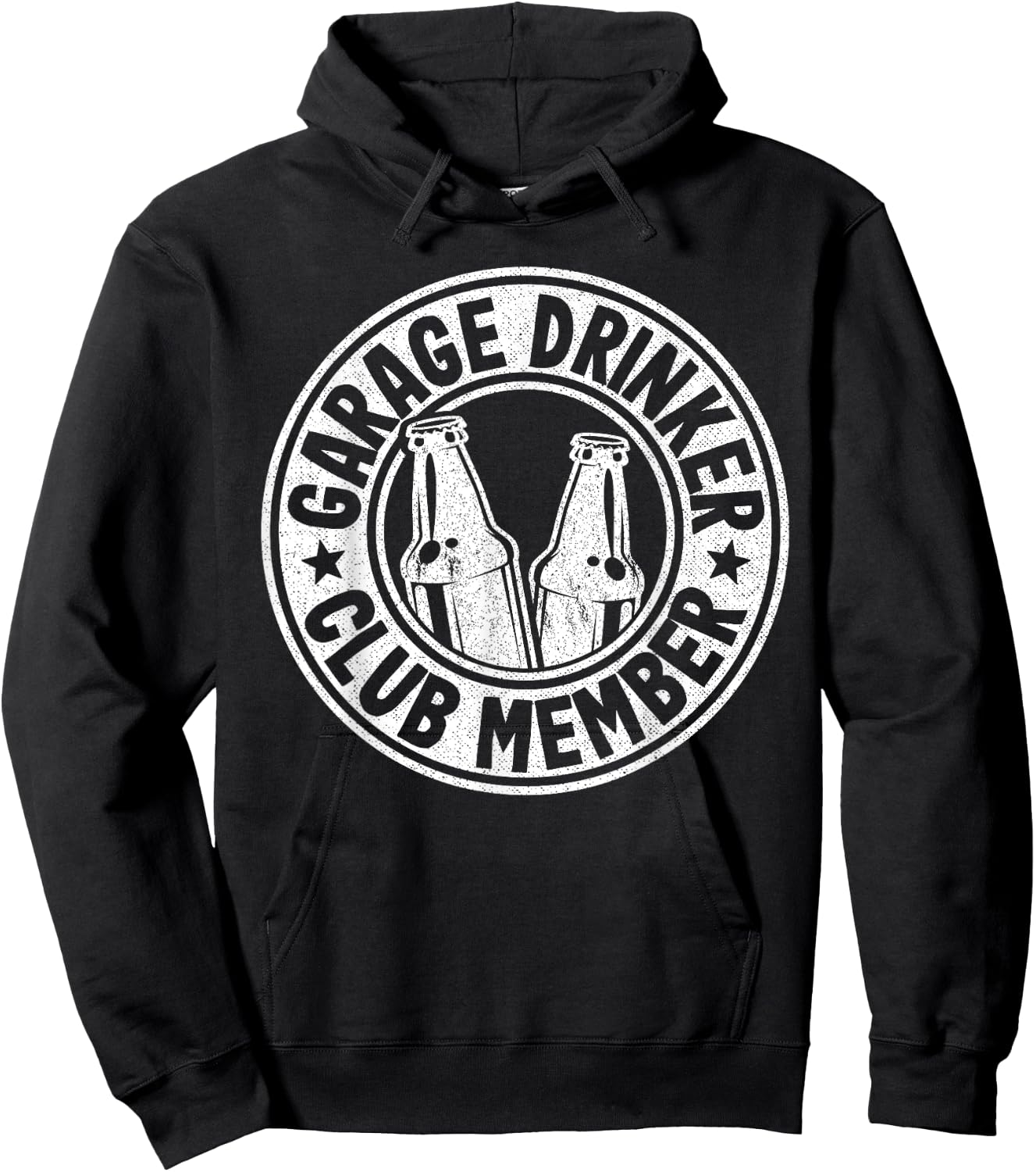 Beer Drinking Funny Beer Lover Garage Drinker Club Member Hoodie - Hoodie | Black