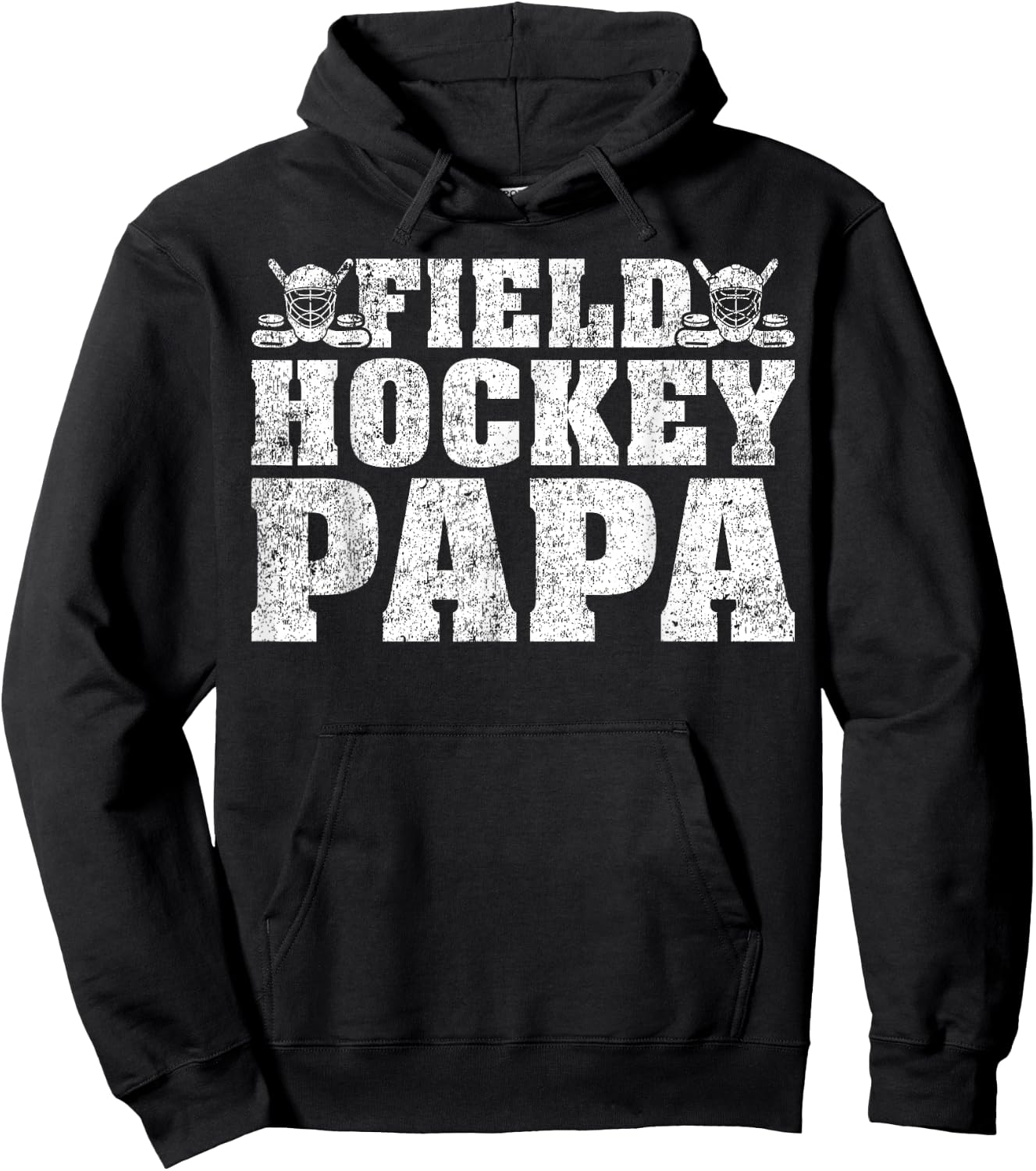 Field Hockey Sports Lover Field Hockey Papa Father's Day Hoodie - Hoodie | Black