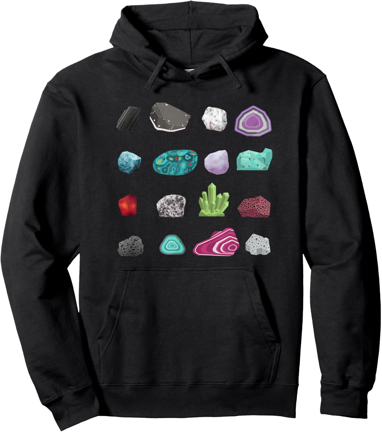 Minerals Rock Collector Colorful Rock Collection Geology Hoodie - Hoodie | Black