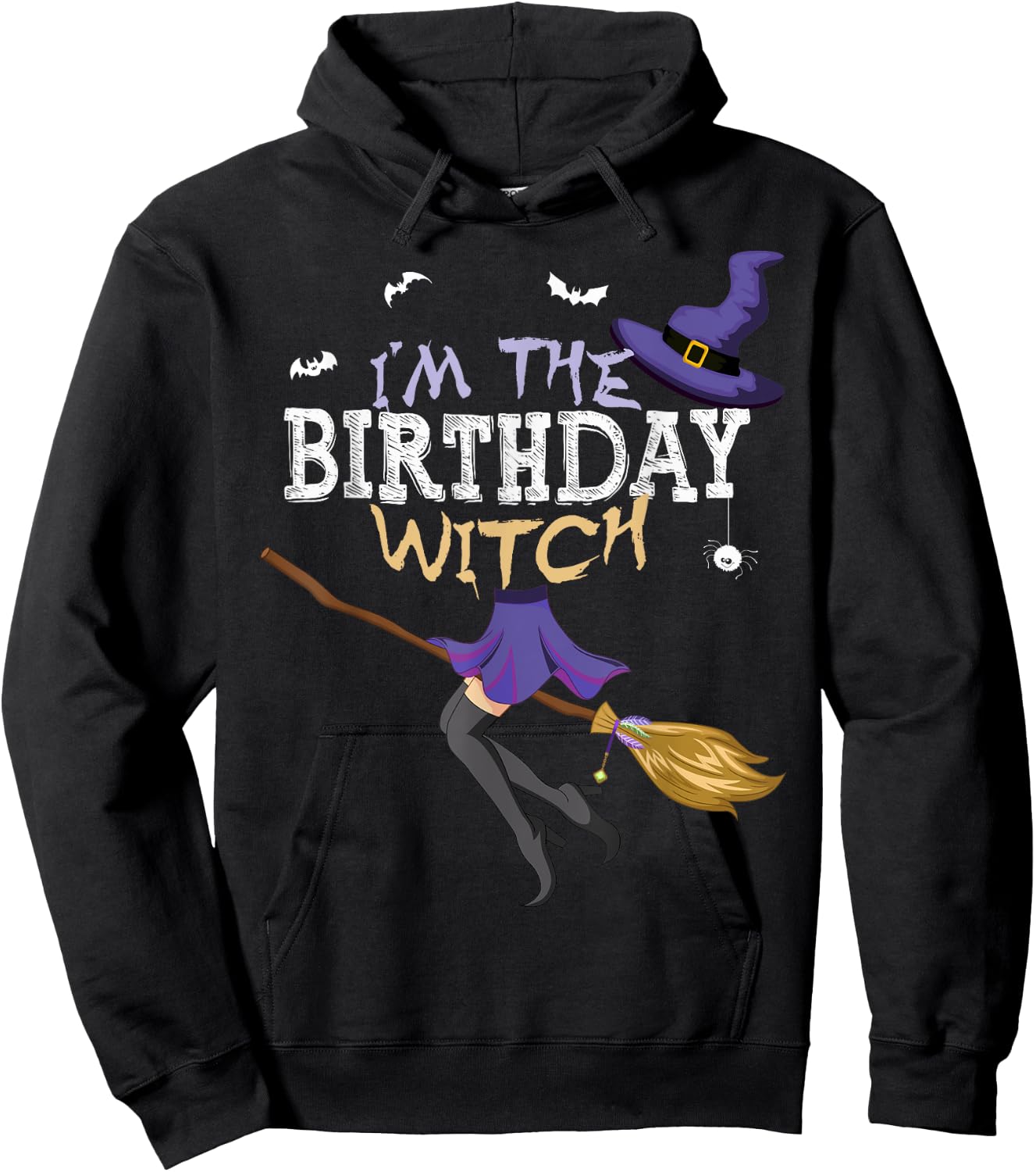 Funny Halloween I'm the Birthday Witch Matching Group Hoodie - Hoodie | Black