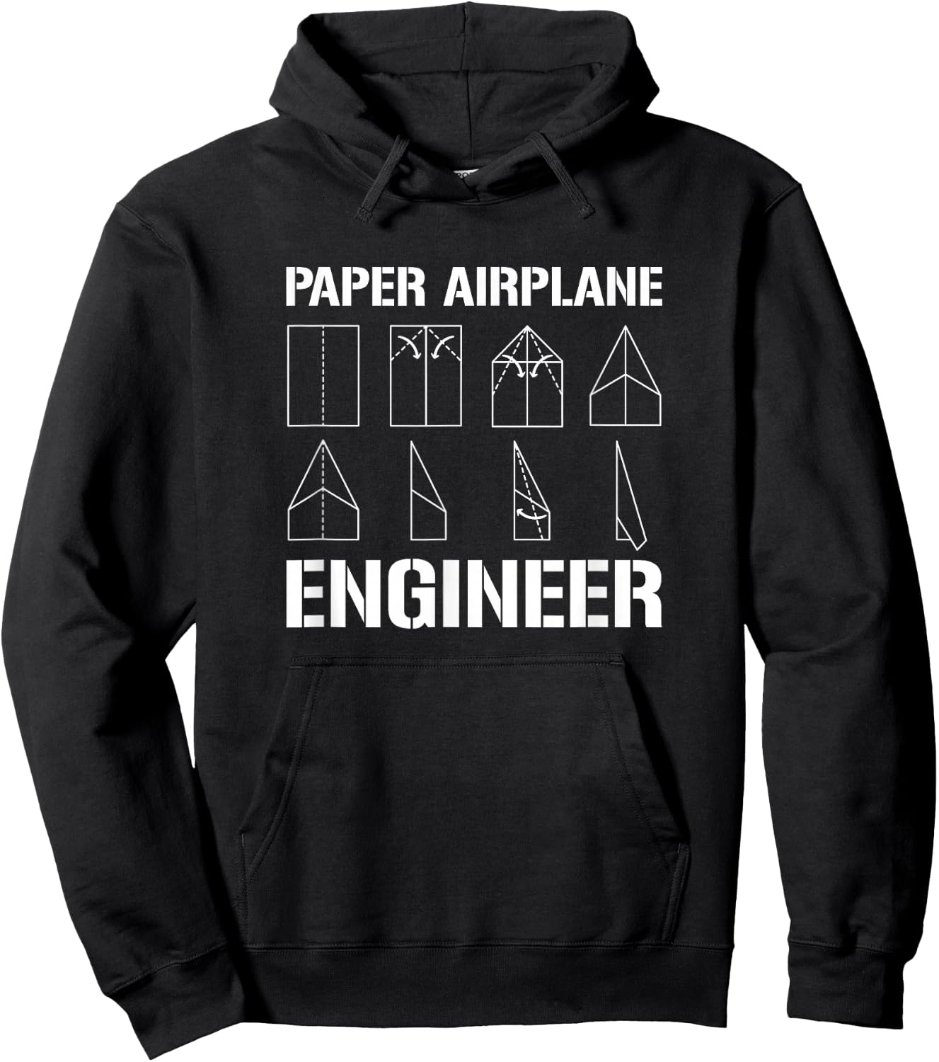 Paper Airplane Engineer, Paper Plane Lover Hoodie - Hoodie | Black