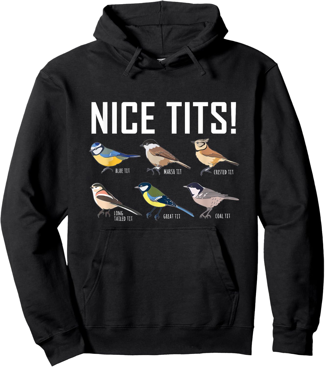 Nice Tits Bird Watcher Hoodie - Hoodie | Black